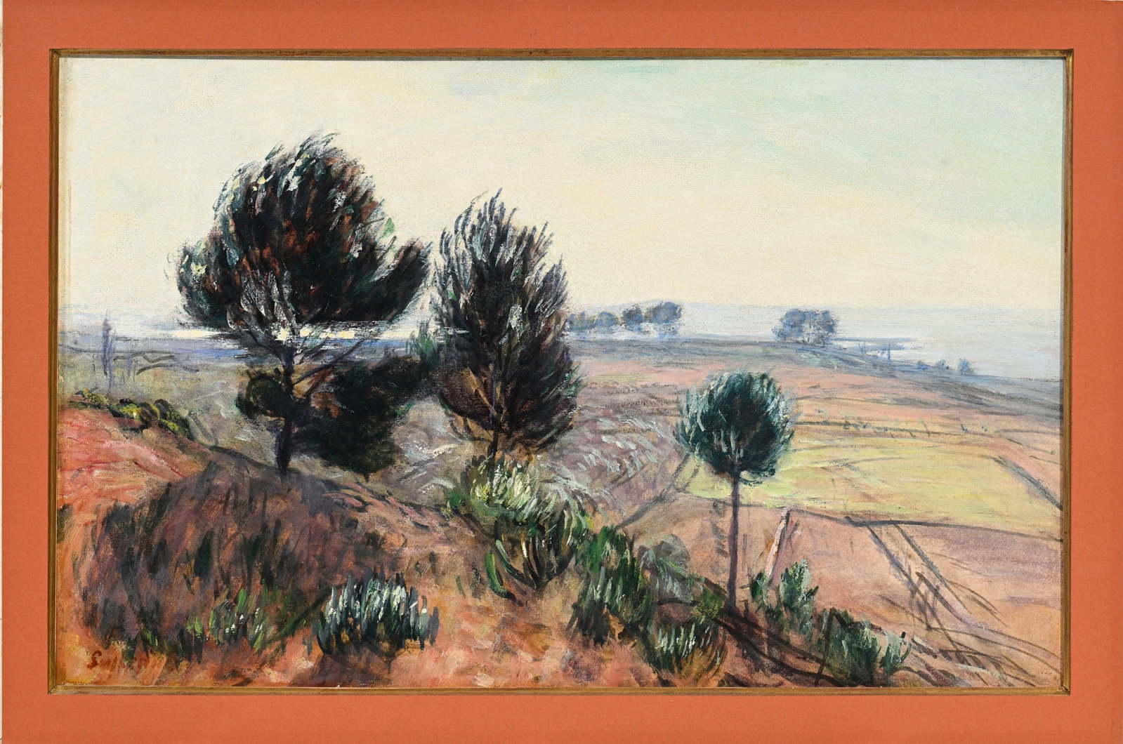 René Seyssaud (1867-1952), "Les Pins du Palous", technique mixte sur carton, signée, 39x60 - 2