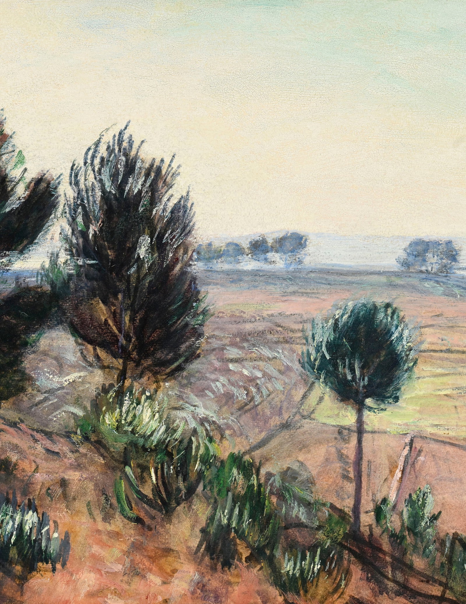 René Seyssaud (1867-1952), "Les Pins du Palous", technique mixte sur carton, signée, 39x60 - 3