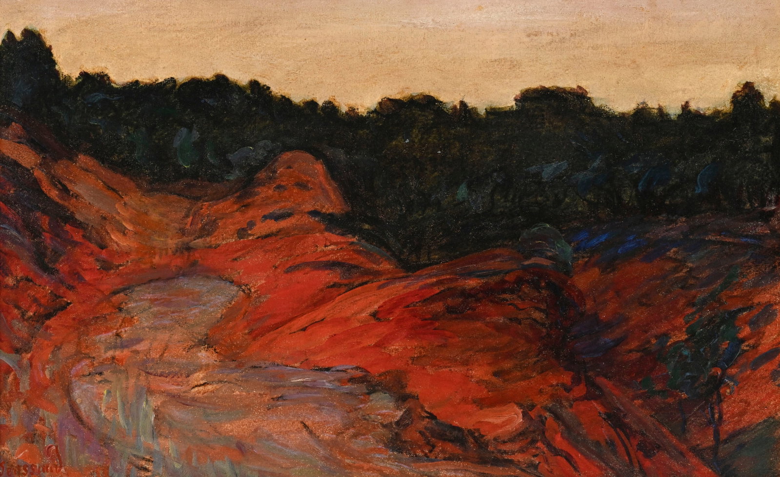René Seyssaud (1867-1952), "Dans les ocres", 1906, tempera sur carton, signée, 39x61,5 cm  (1 of 5)