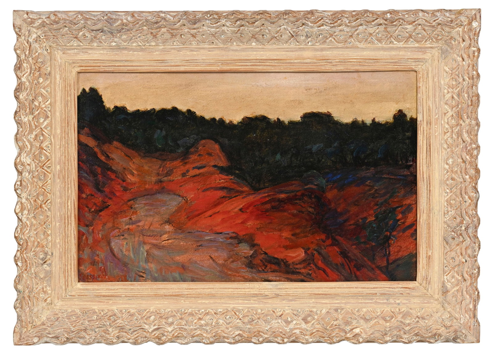 René Seyssaud (1867-1952), "Dans les ocres", 1906, tempera sur carton, signée, 39x61,5 cm  - 2