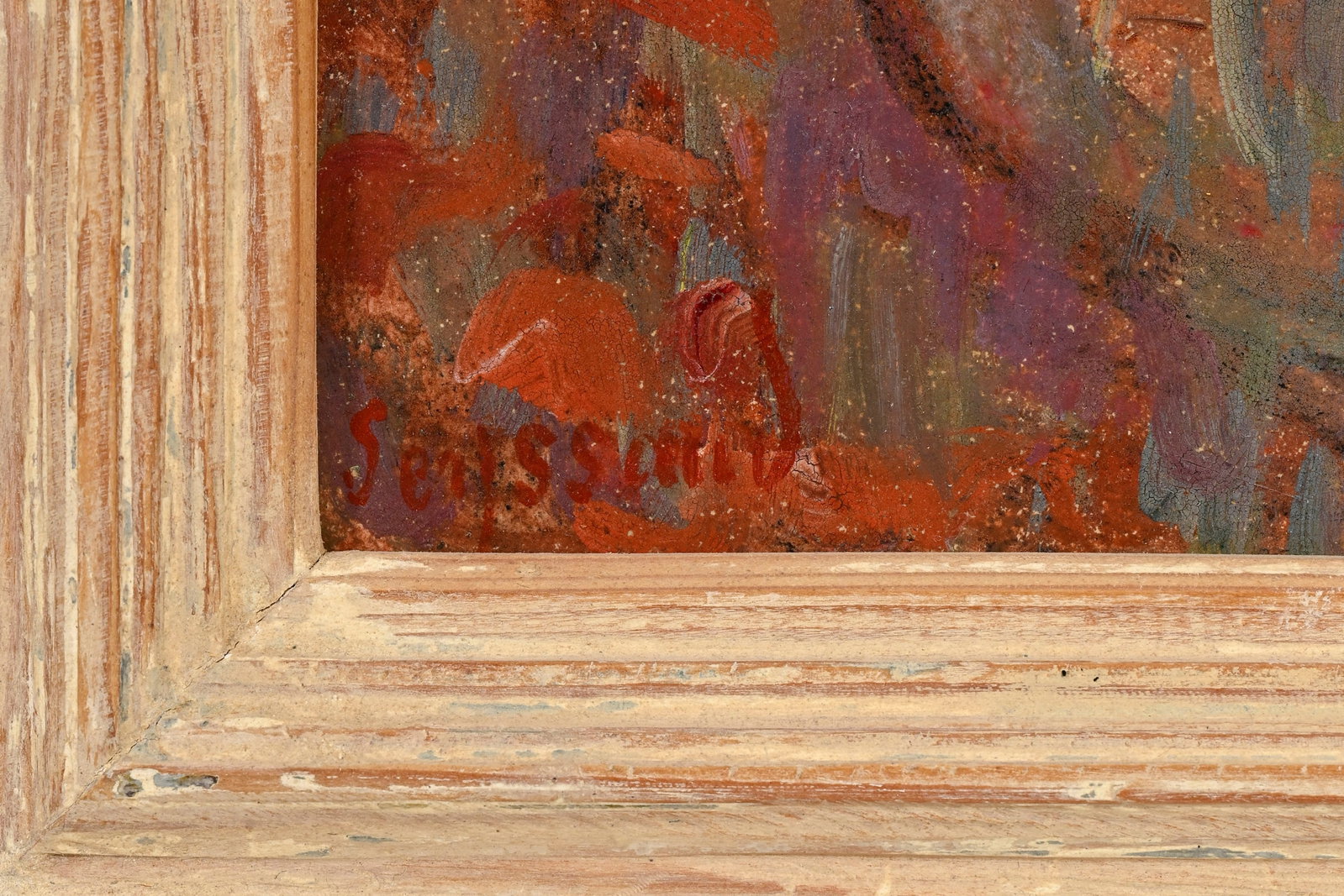 René Seyssaud (1867-1952), "Dans les ocres", 1906, tempera sur carton, signée, 39x61,5 cm  - 4