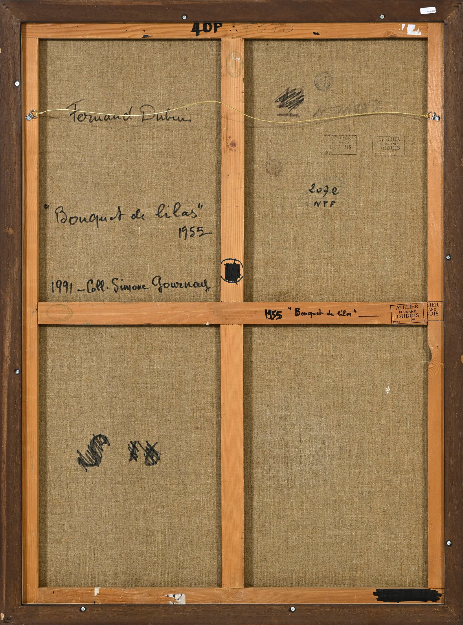 Fernand Dubuis (1908-1991), "Bouquet de lilas", 1955-1957, huile sur toile, signée, datée, - 5