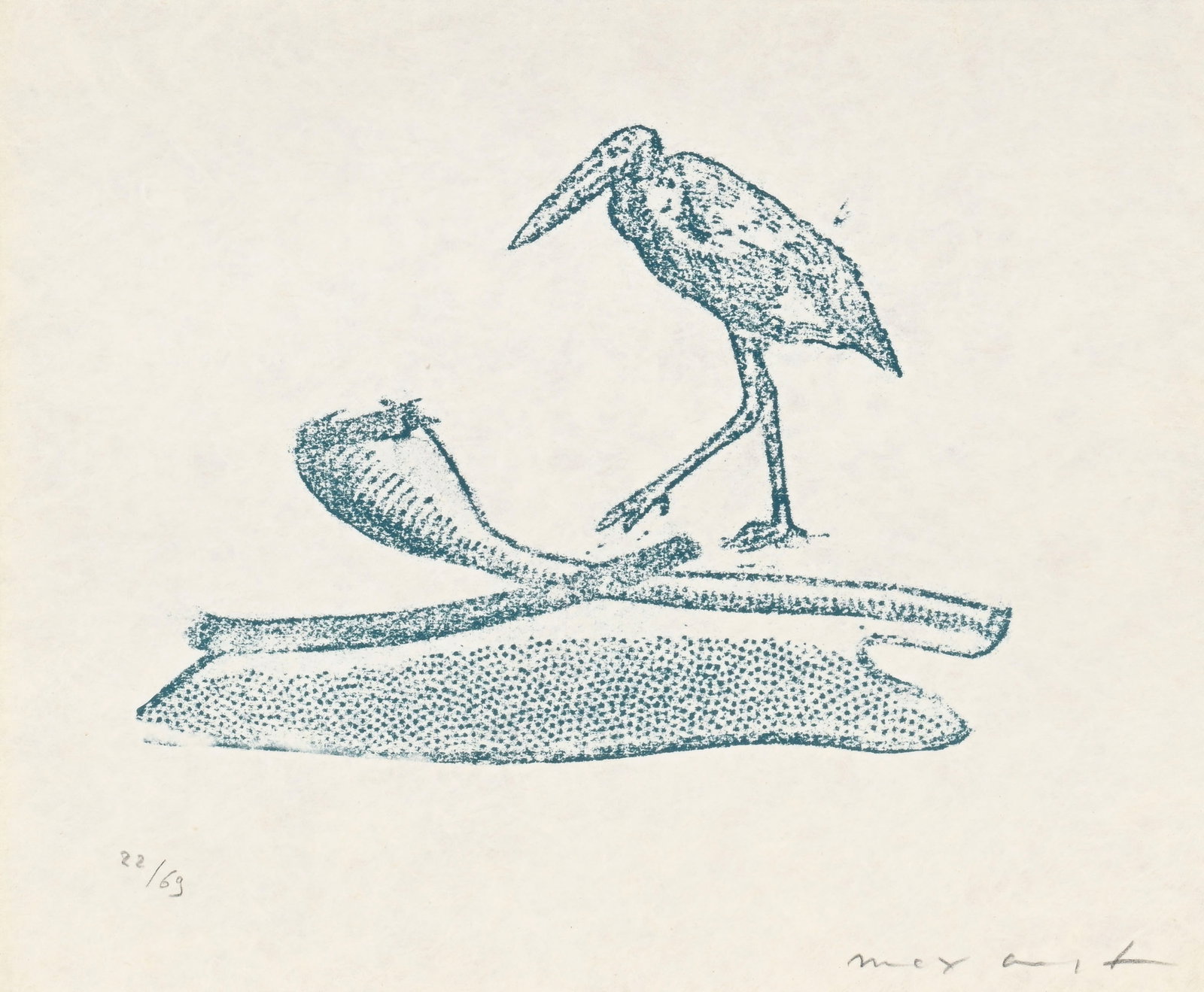 Max Ernst (1891-1976), "Zu: Lewis Carols Wunderhorn", lithographie, signée et numéroté: Max Ernst (1891-1976), "Zu: Lewis Carols Wunderhorn", lithographie, signée et numérotée 22/69 au crayon, 17x20,5 cm (à vue) Bibliographie: Werner Spies, Sigrid et Günter