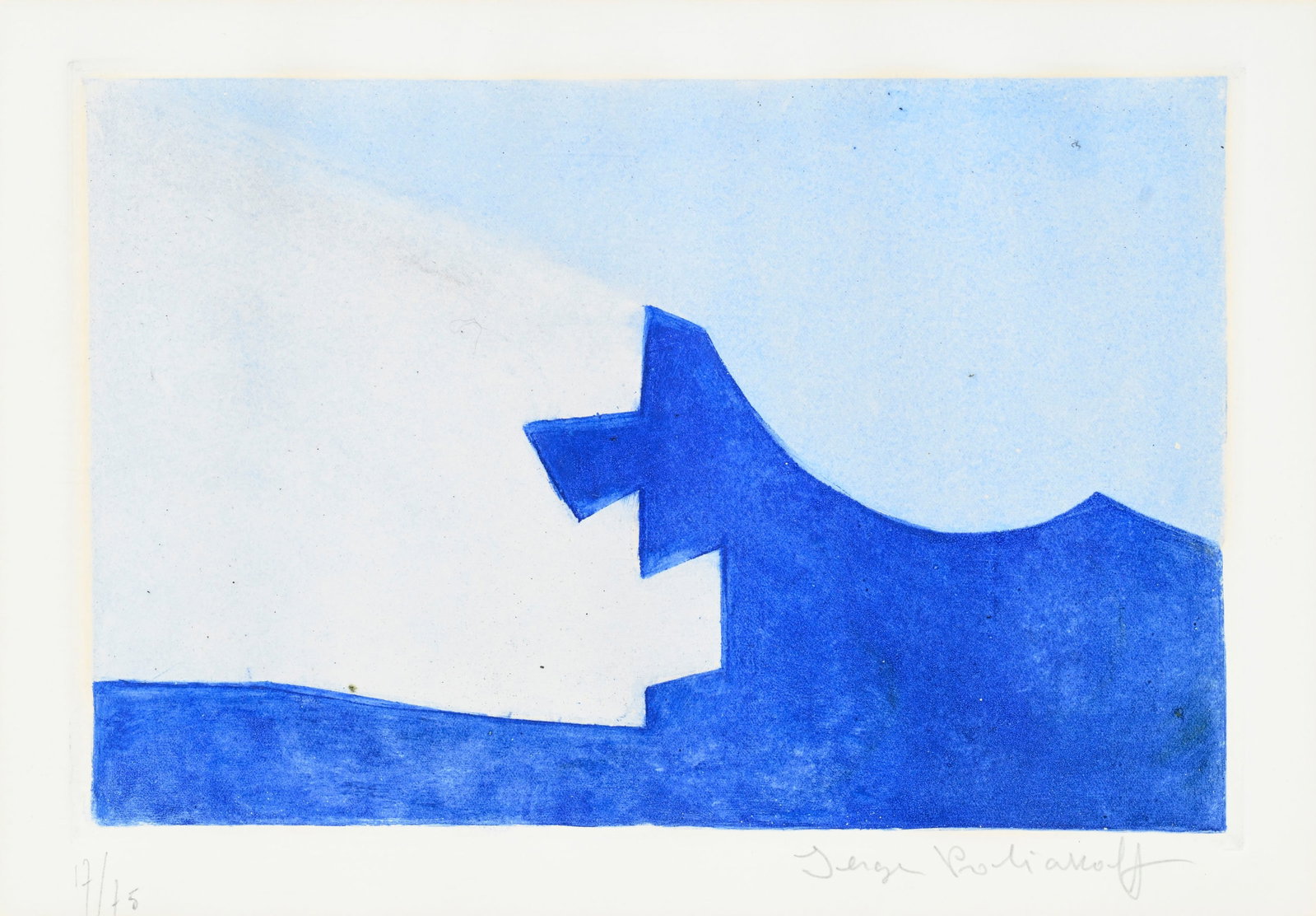 Serge Poliakoff (1900-1969), d'après, "Composition bleue", 1969, gravure et aquatinte, sign (1 of 6)