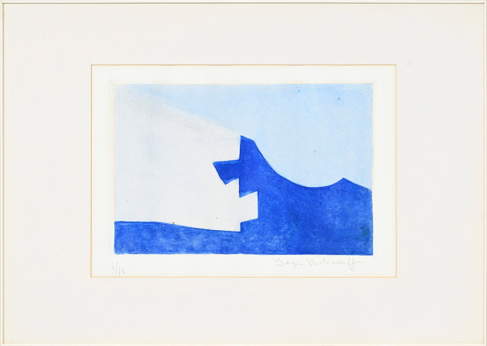 Serge Poliakoff (1900-1969), d'après, "Composition bleue", 1969, gravure et aquatinte, sign - 2