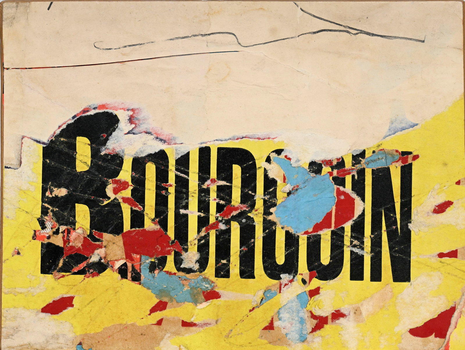 Jacques Villeglé (1926-2022), "Rue de Fécamp", 10.12.1962, tableau collage, affiche lac (1 of 3)