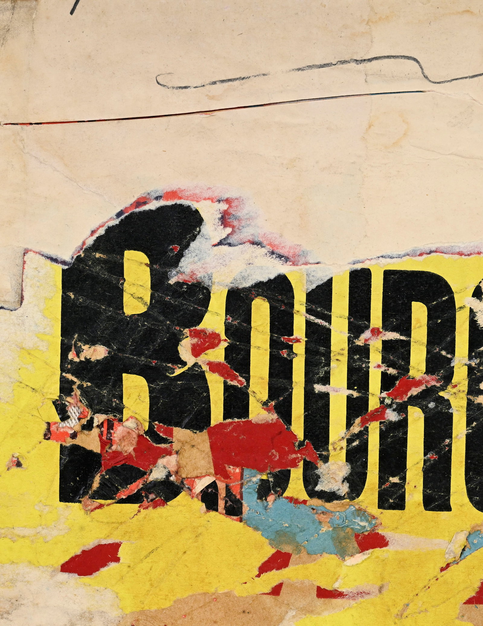 Jacques Villeglé (1926-2022), "Rue de Fécamp", 10.12.1962, tableau collage, affiche lac - 2