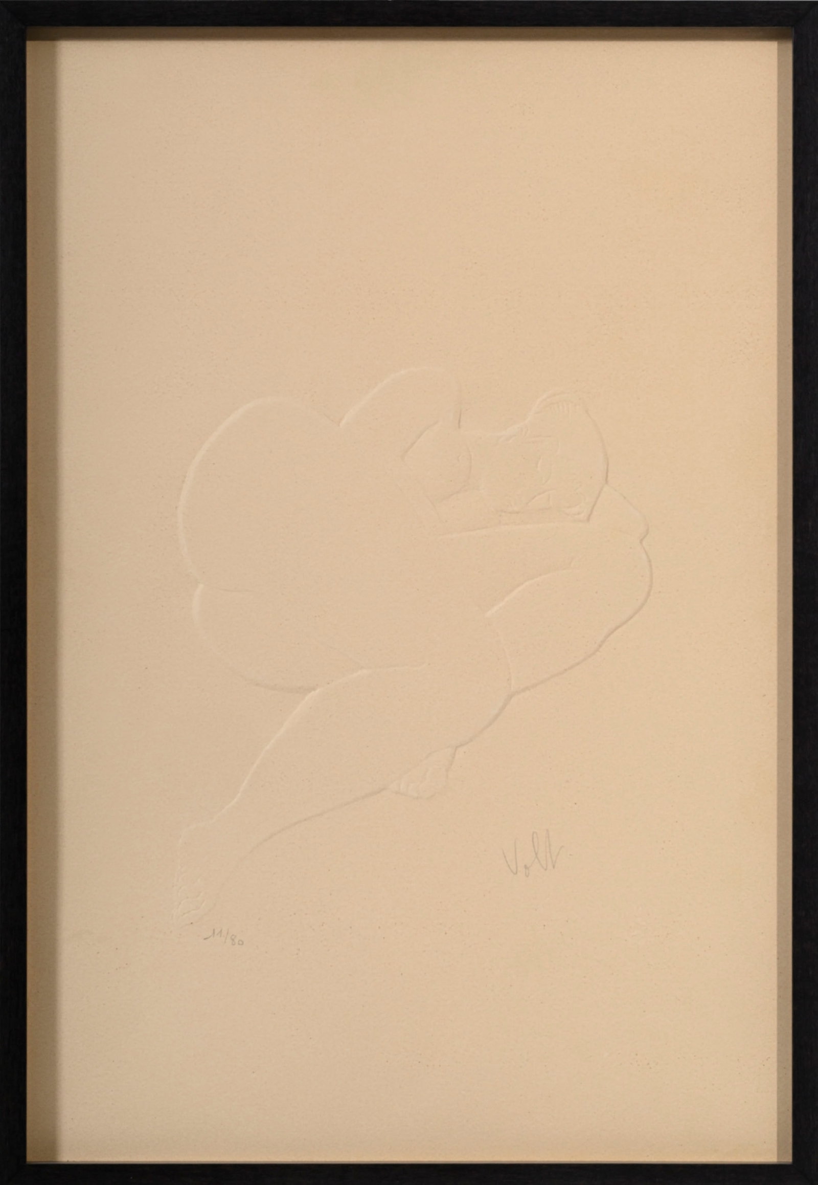 Antoniucci Voltigerno dit Volti (1915-1989), d'après, Nu couché, gaufrage sur papier, sign - 2