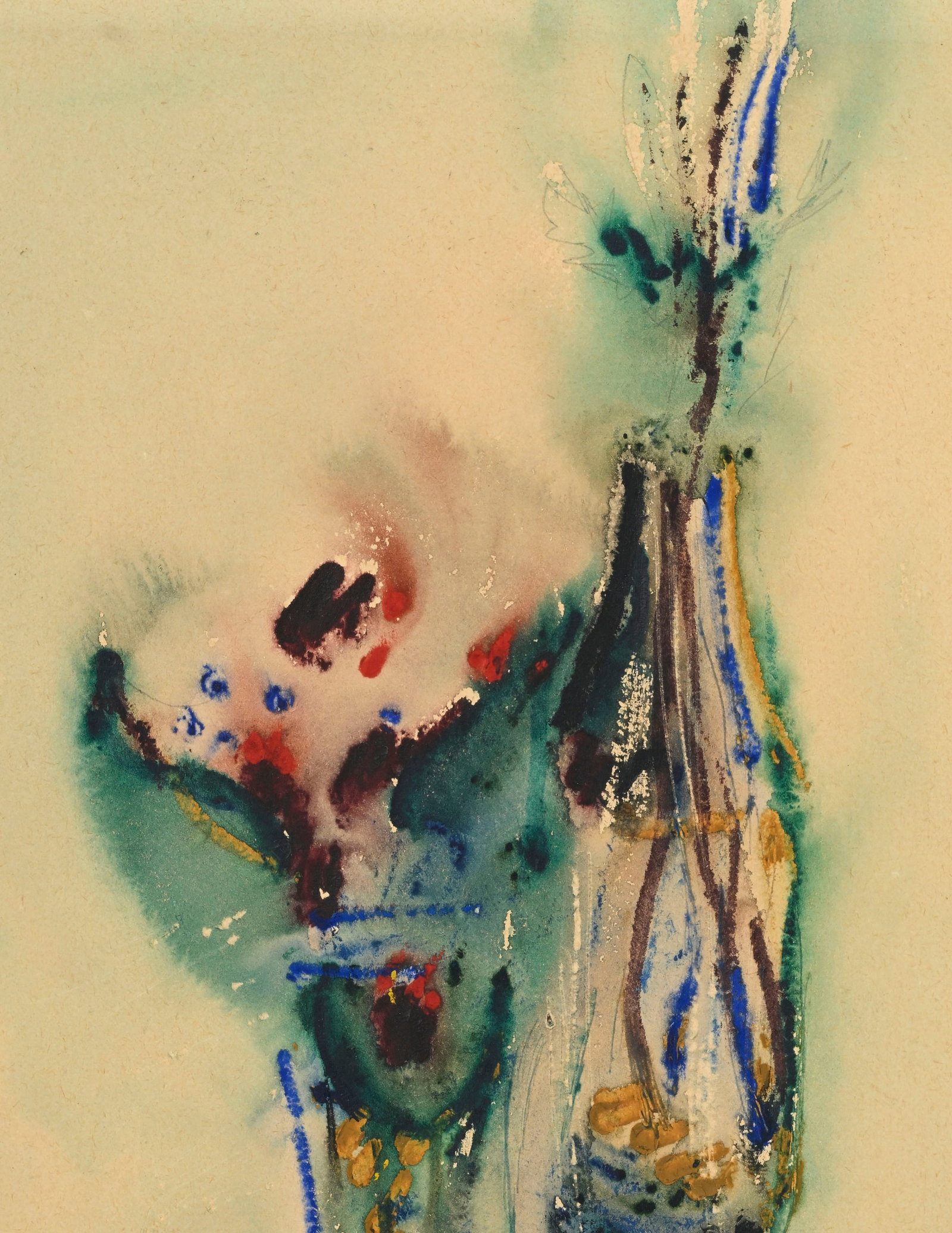Anatolij Timofeevic Zverev (1931-1986), "Bouteille au verre", 1960, aquarelle et gouache sur papier, - 3