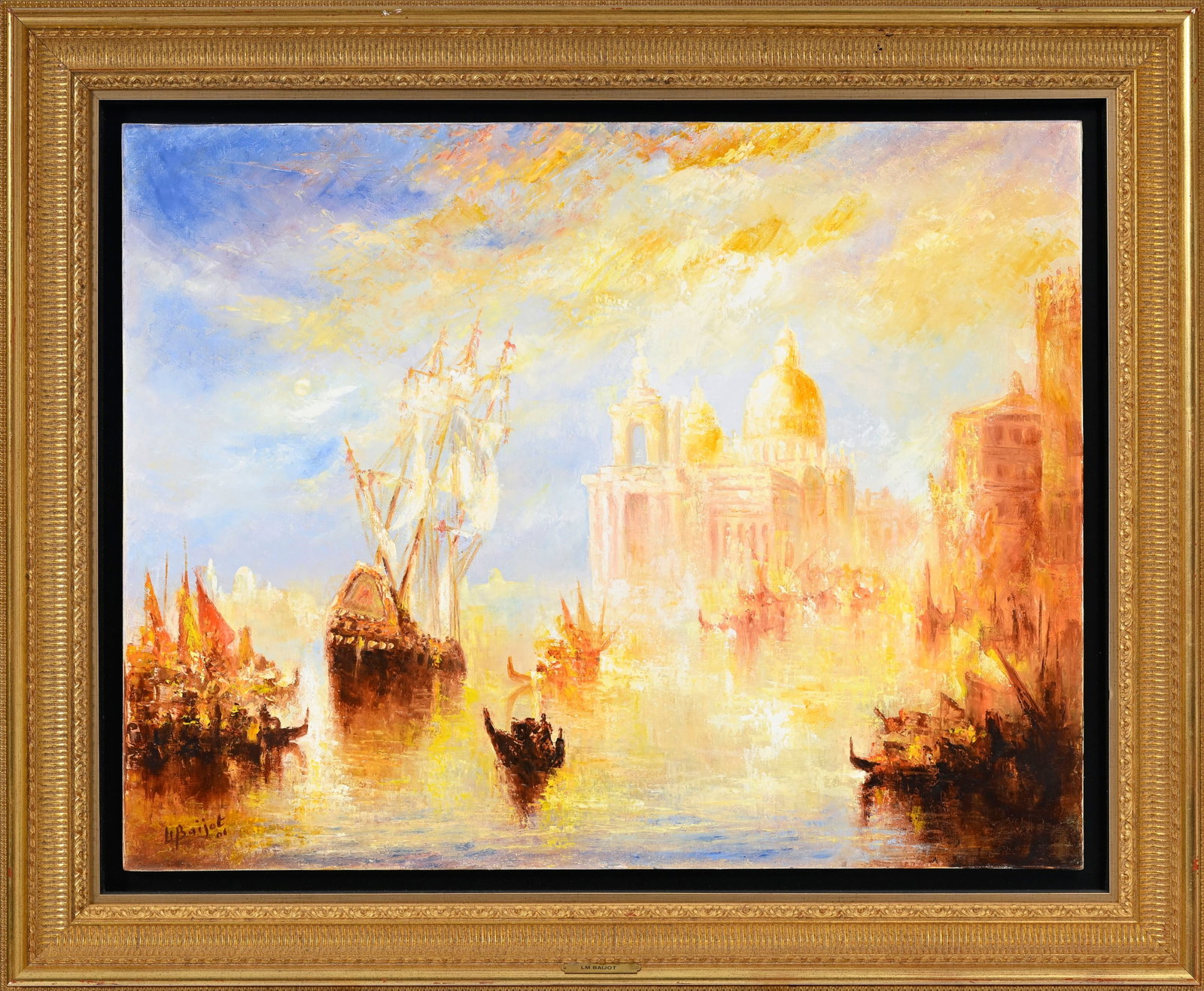 Léopold Baijot (1936), "Eclat de lumière sur Venise", 2006, huile sur toile, signée e - 2