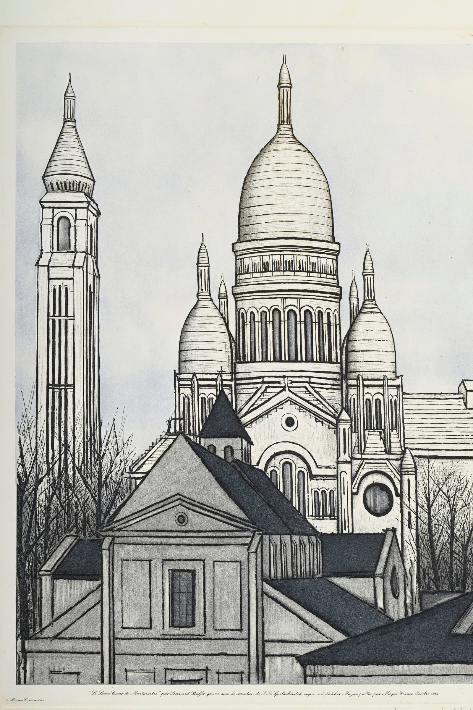 Bernard Buffet (1928-1999), d'après, "Le Sacré-Cœur", 1985, gravure, signée et n - 3