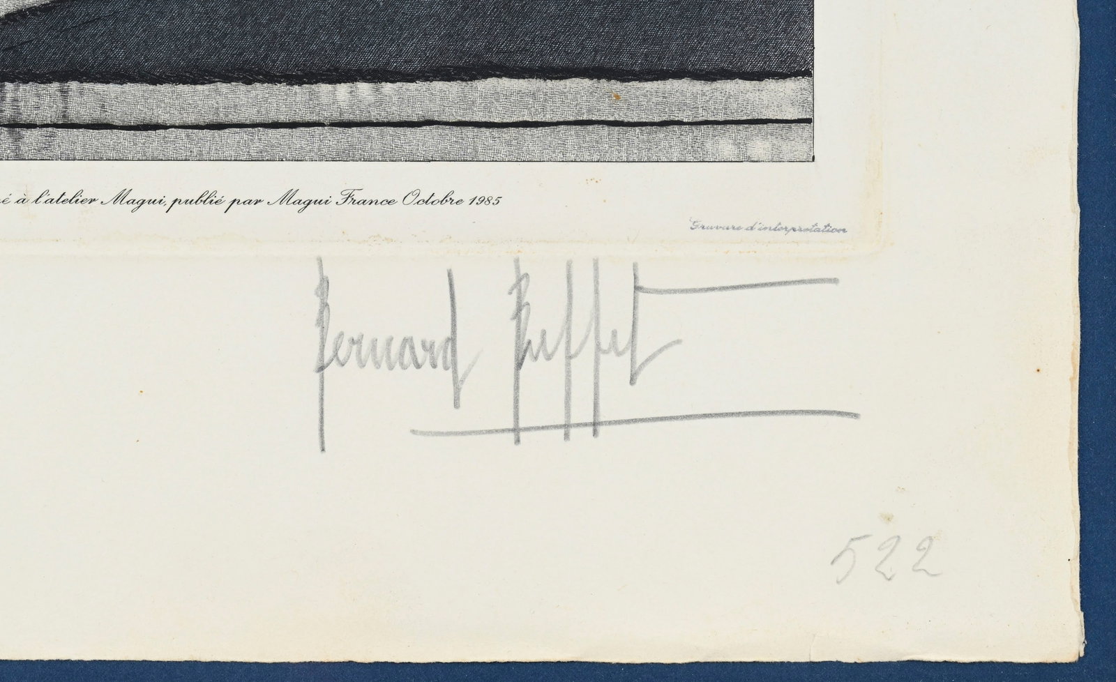 Bernard Buffet (1928-1999), d'après, "Le Sacré-Cœur", 1985, gravure, signée et n - 6