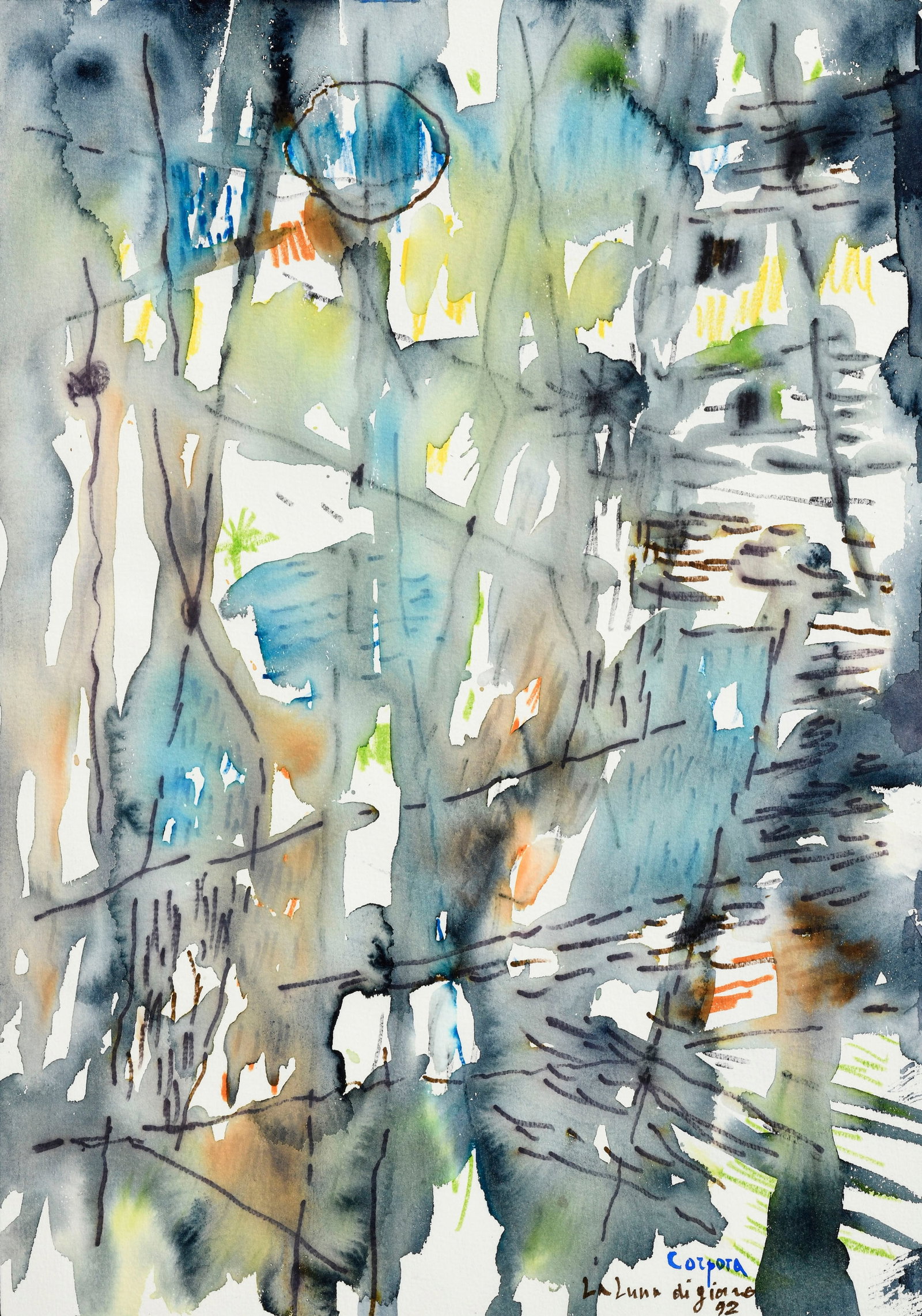 Antonio Corpora (1909-2004), suite de 5 aquarelles sur papier, signées et datées, 3 titr&# - 2