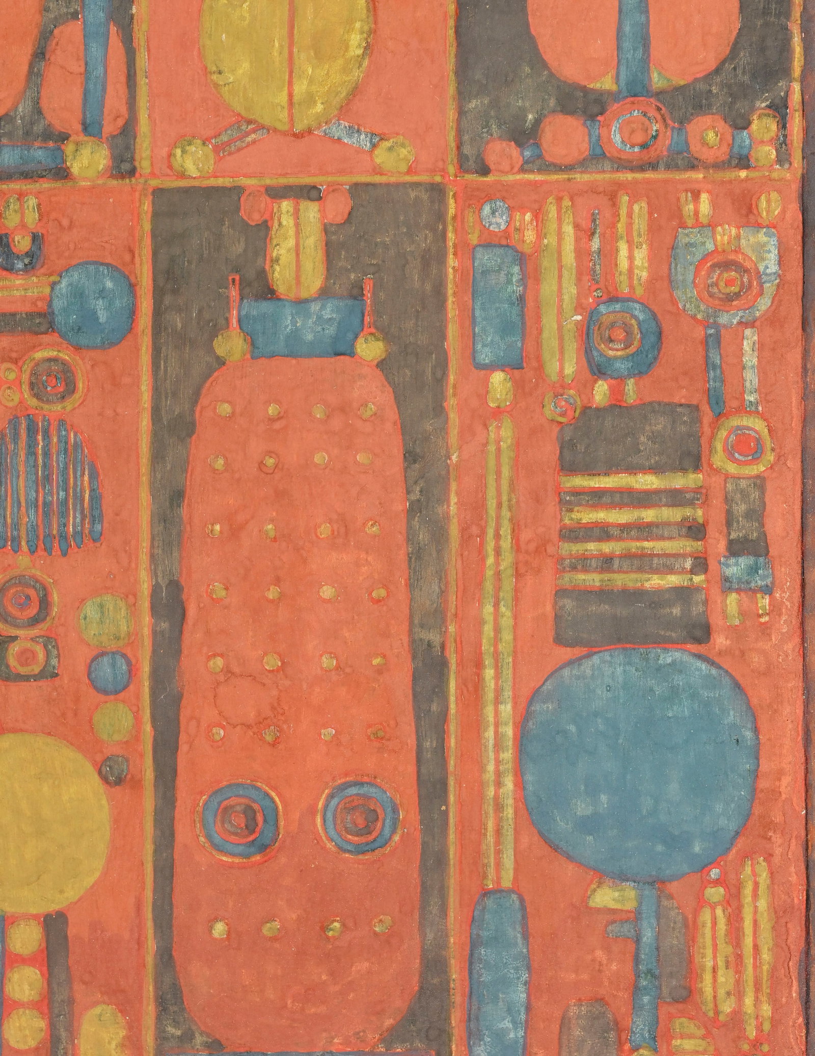 Pierre Courtin (1921-2012), "Charité bien ordonnée", 1966, détrempe sur papier mont&# - 3