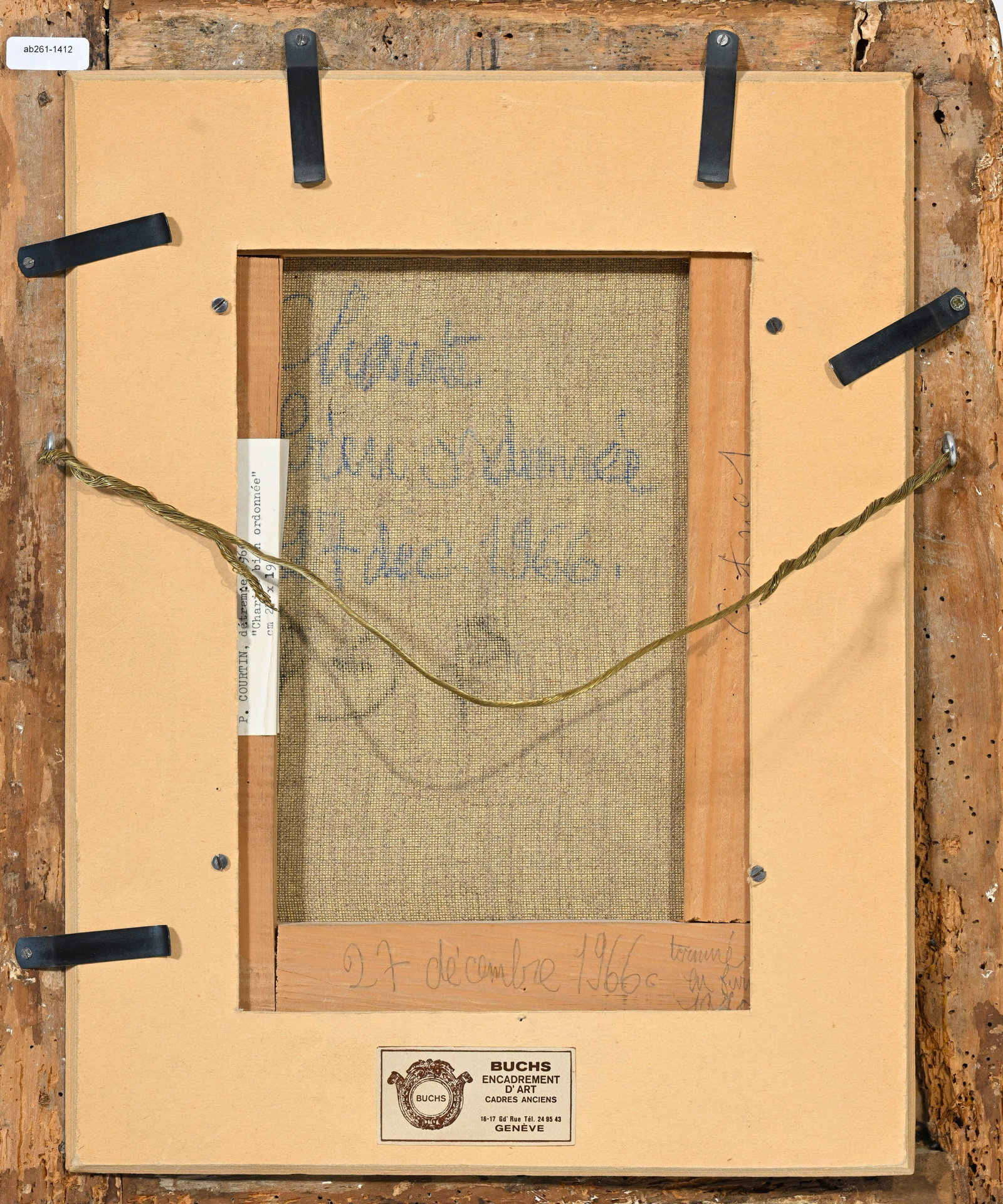 Pierre Courtin (1921-2012), "Charité bien ordonnée", 1966, détrempe sur papier mont&# - 5