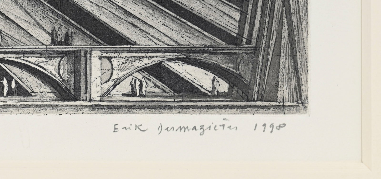 Erik Desmazières (1948), d'après, "La Tour de Babel ou l'entrée de la bibliothèq - 6