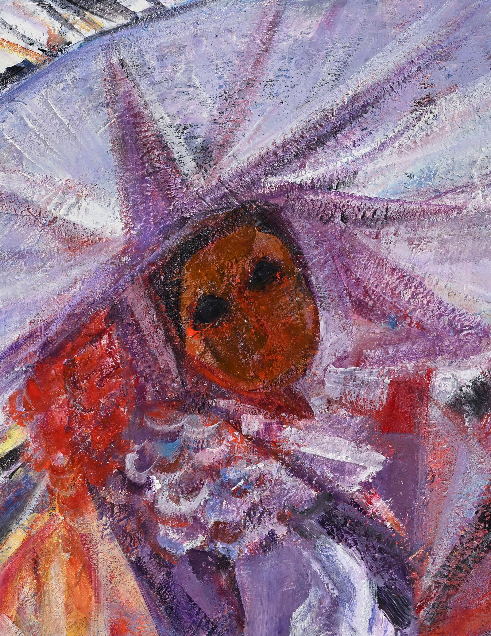 Joe Fougères (1932), "Visages vénitiens", 1988, huile sur toile, signée, contresign&# - 3