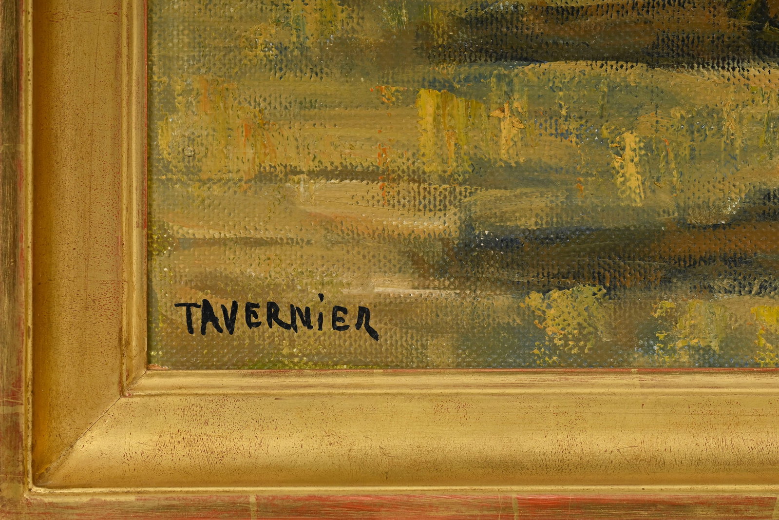 Ecole française du XXe s., Bottes de foin, huile sur isorel, signée "Tavernier", 49x58,5 c - 4