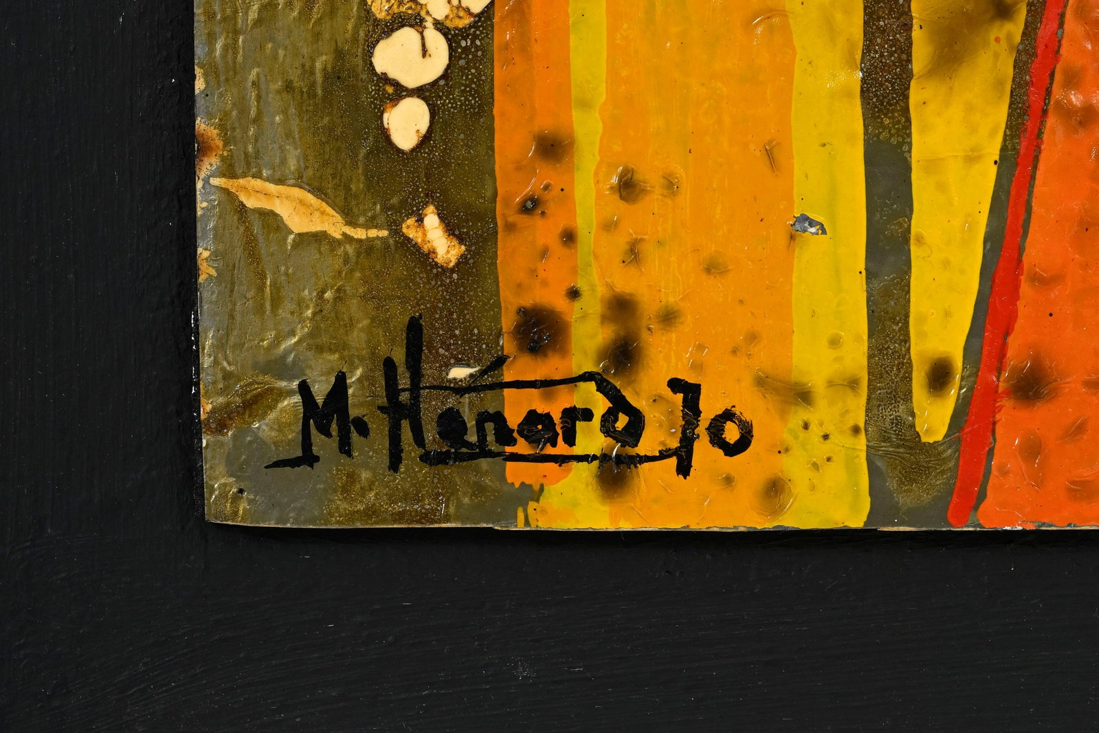 Marc Henard (1919-1992), "Técoaque", 1970, technique mixte sur papier monté sur panneau, s - 4