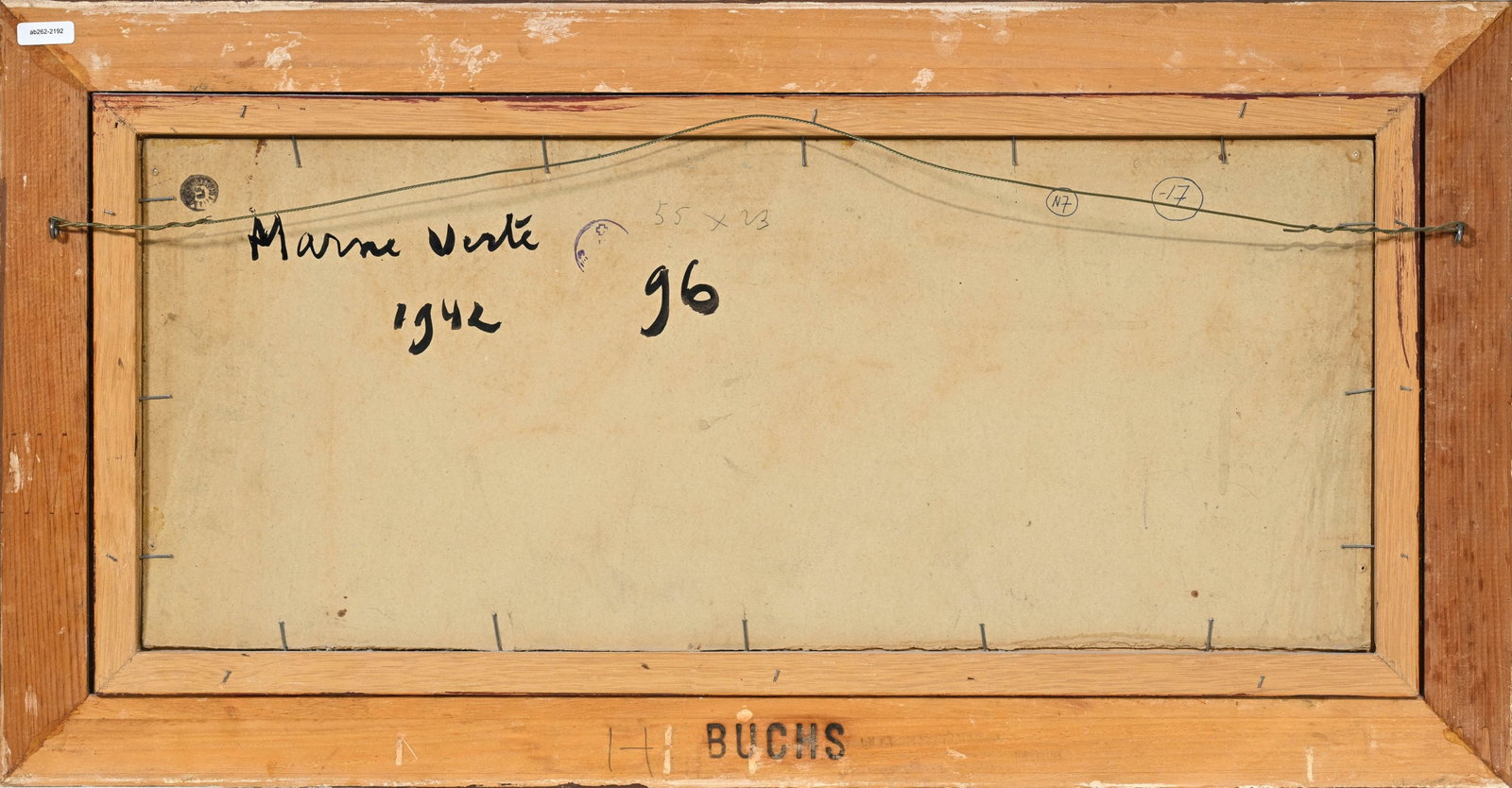 André Planson (1898-1981), "Marne verte", 1942, huile sur carton, signée et datée, 23 - 5