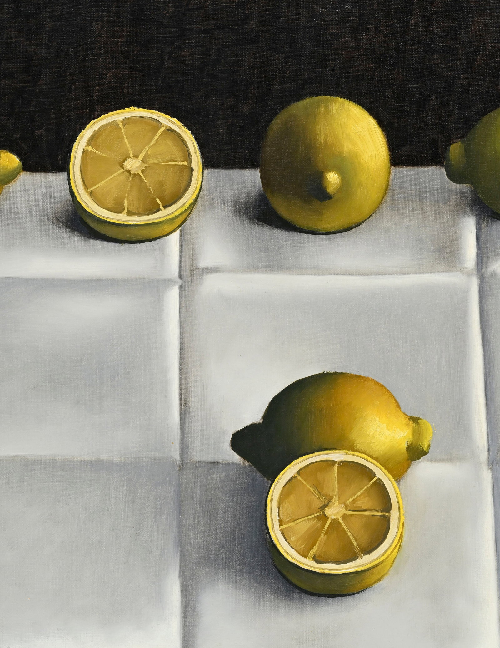 Georges Rohner (1913-2000), "Les citrons", 1983, huile sur toile, signée, 54x65 cm Au vers - 3