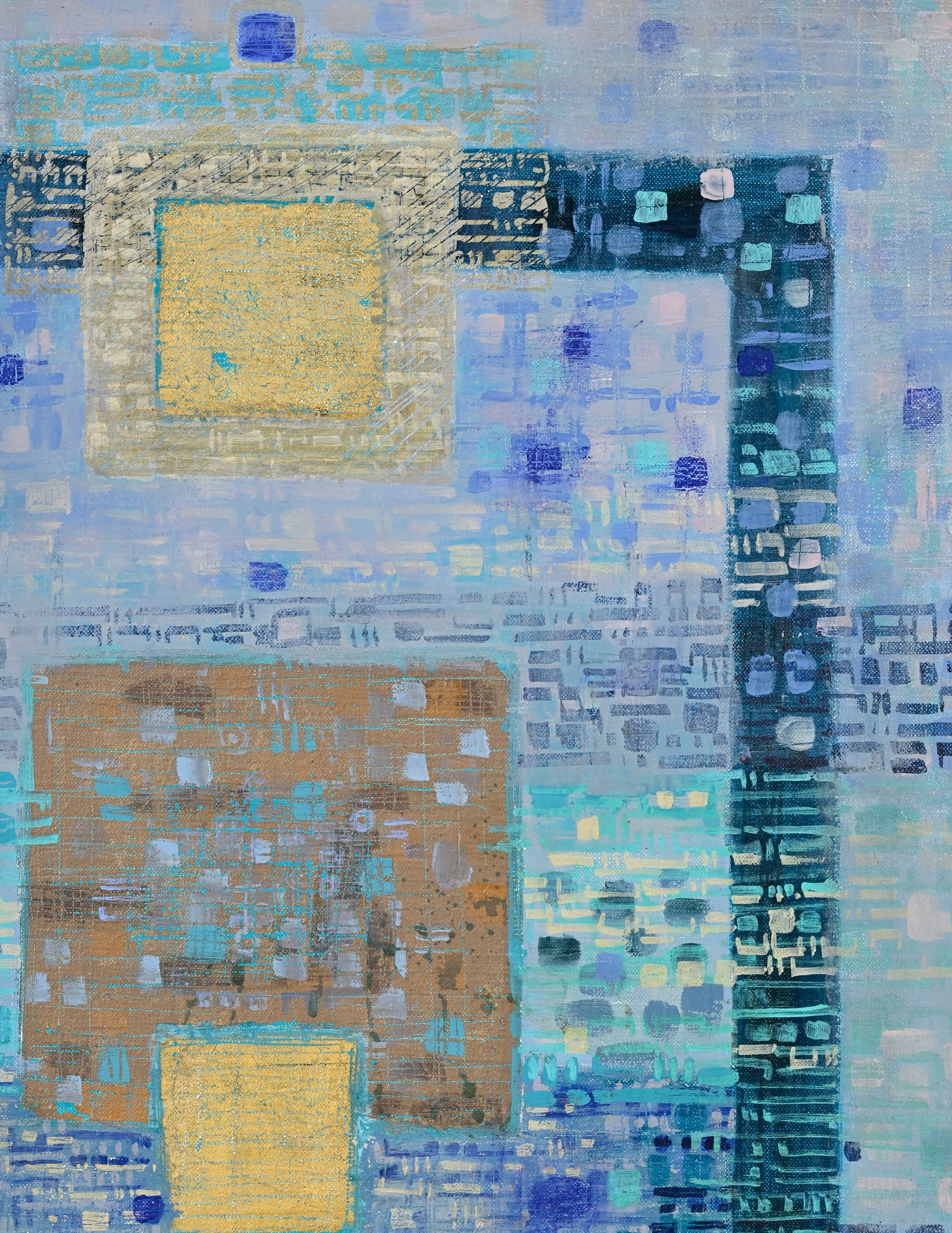 Jafar Rouhbakhsh (1938/40-1996), "Rivière coup bleu", 1982, technique mixte sur toile, sign - 3