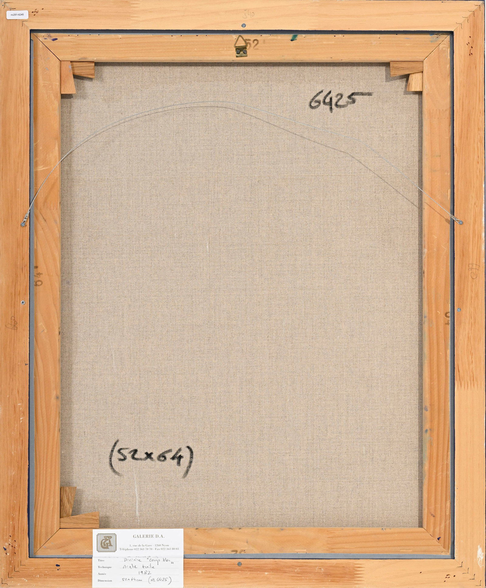 Jafar Rouhbakhsh (1938/40-1996), "Rivière coup bleu", 1982, technique mixte sur toile, sign - 5