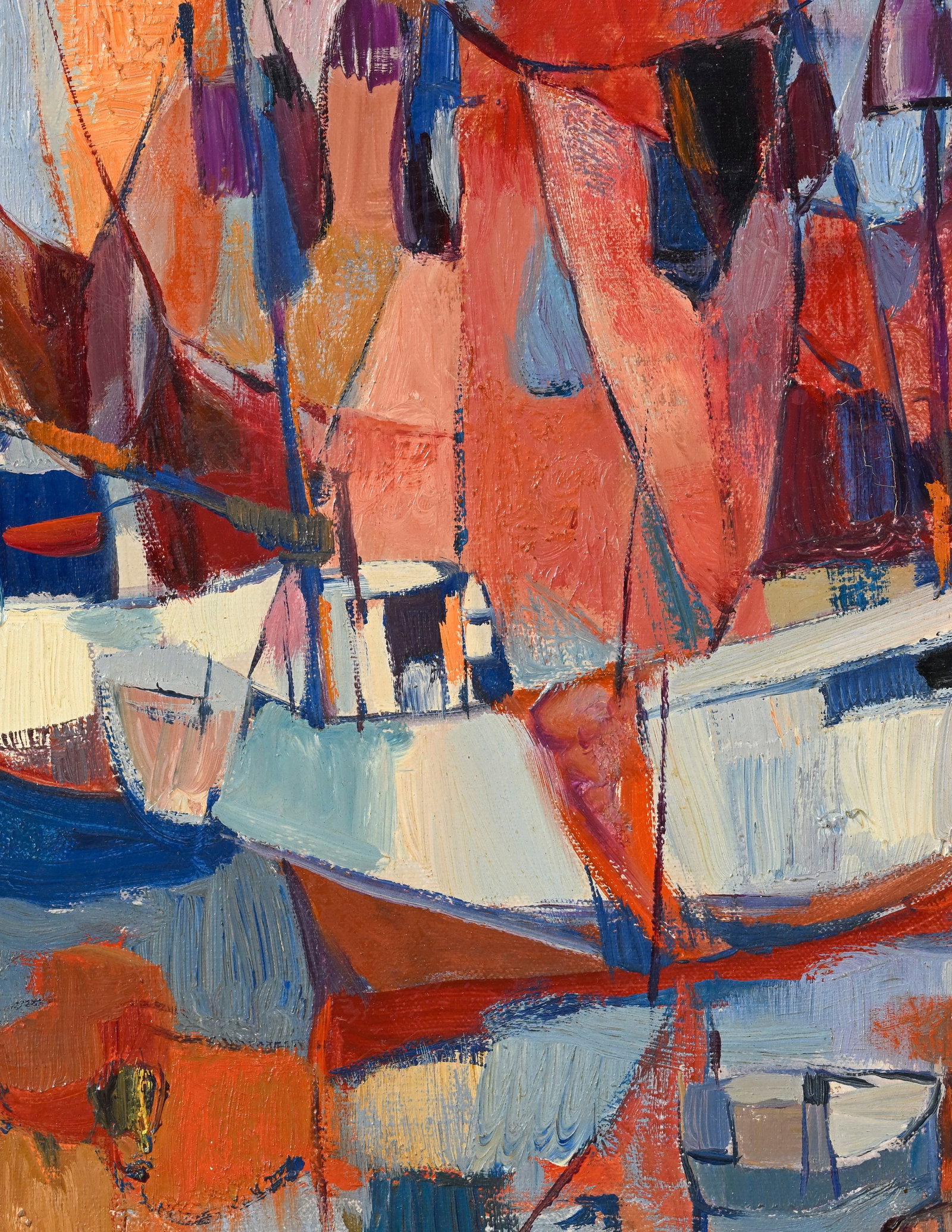 Claude Schurr (1921-2014), Composition, huile sur toile, signée, 22x27 cm Au verso: Tampon de  - 3