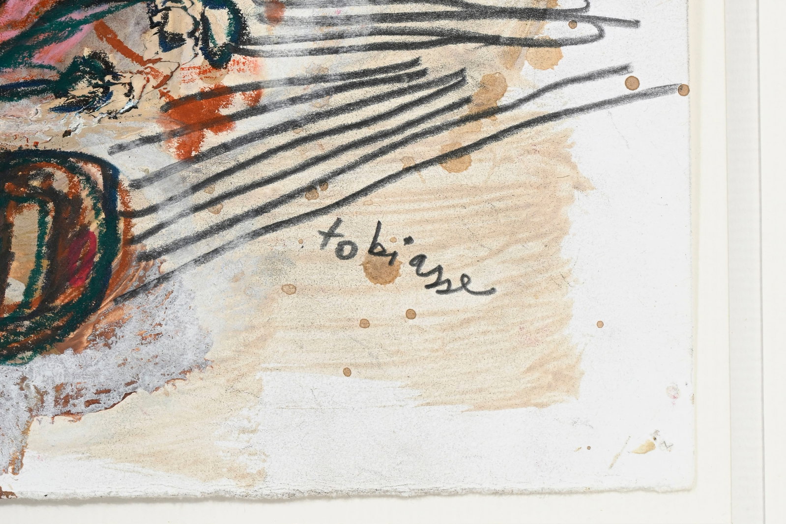 Théo Tobiasse (1927-2012), "Le livre de la vie", technique mixte sur papier, signée, 34,5x - 4