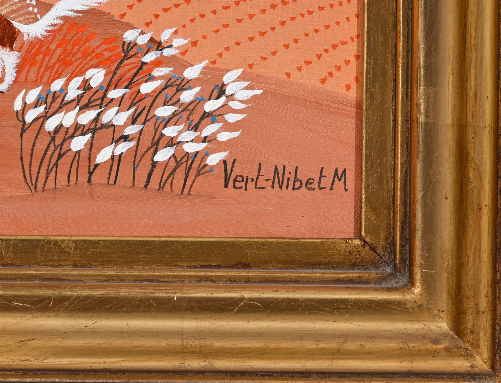 Michèle Vert-Nibet (1944), Paysage animé par temps venteux, huile sur toile, signée,  - 4