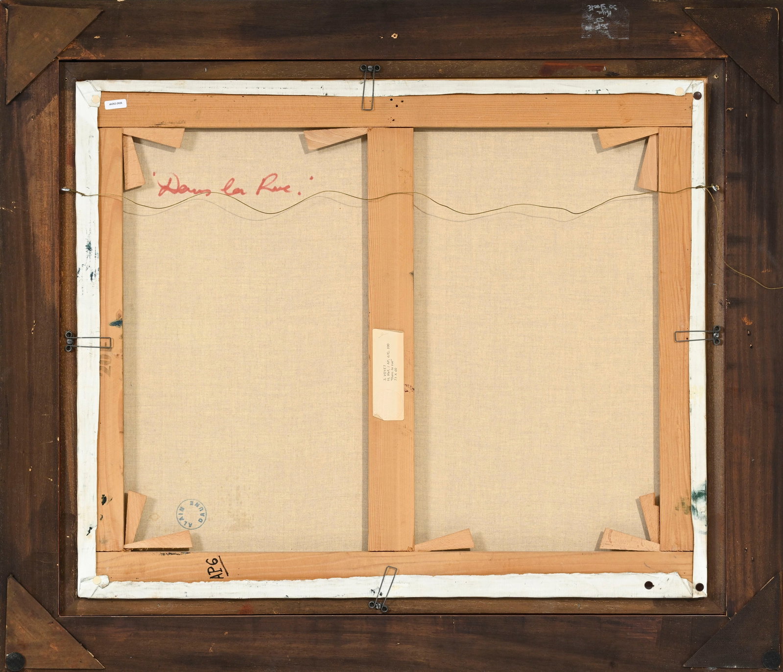 Jacques Voyet (1926-2010), "Dans la rue", huile sur toile, signée, titrée au verso, 60x73  - 5