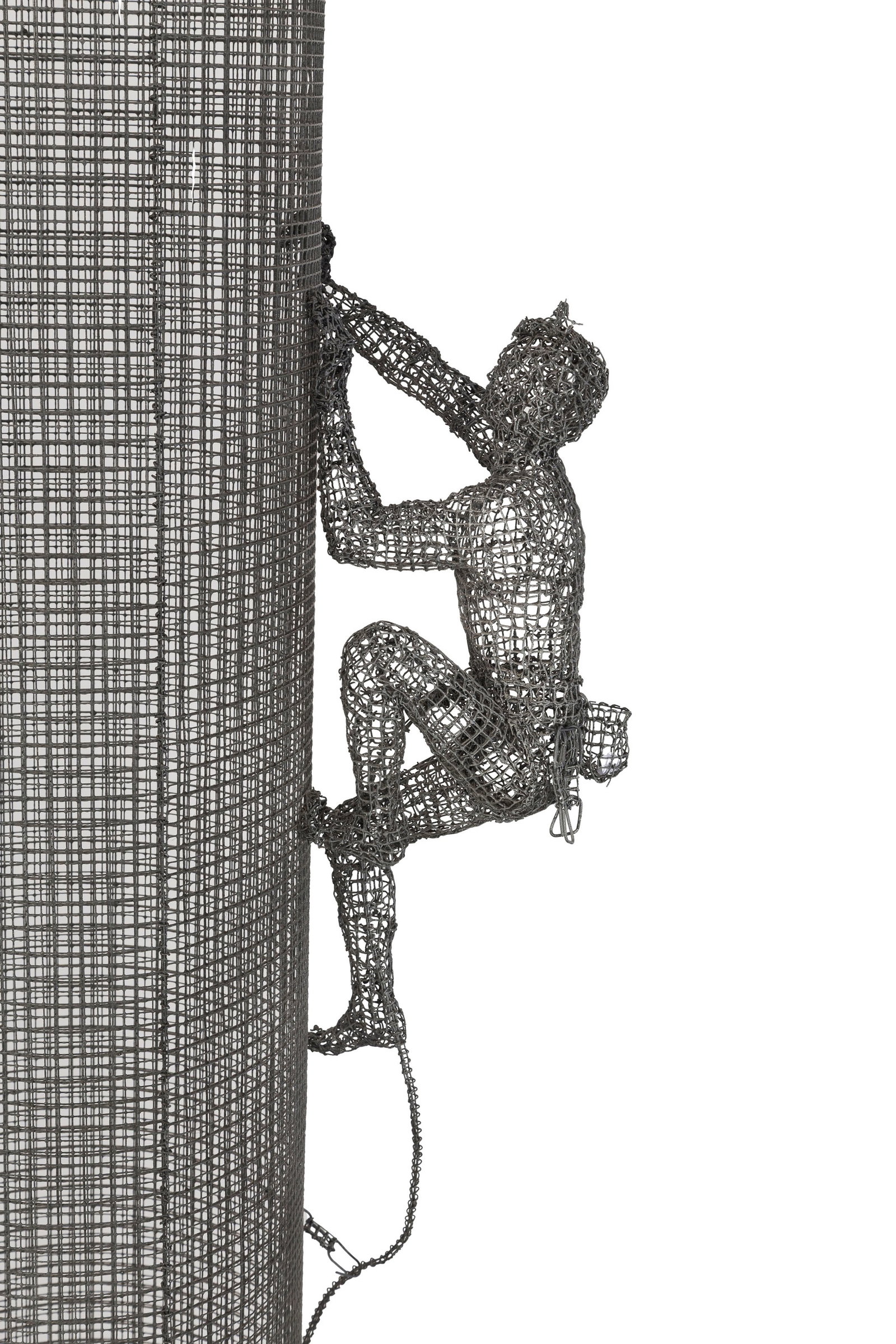 Anne Baxter (1961), "Two Climbers, One Tourist", 1992, sculpture en grillage et fil de fer, monogram - 2