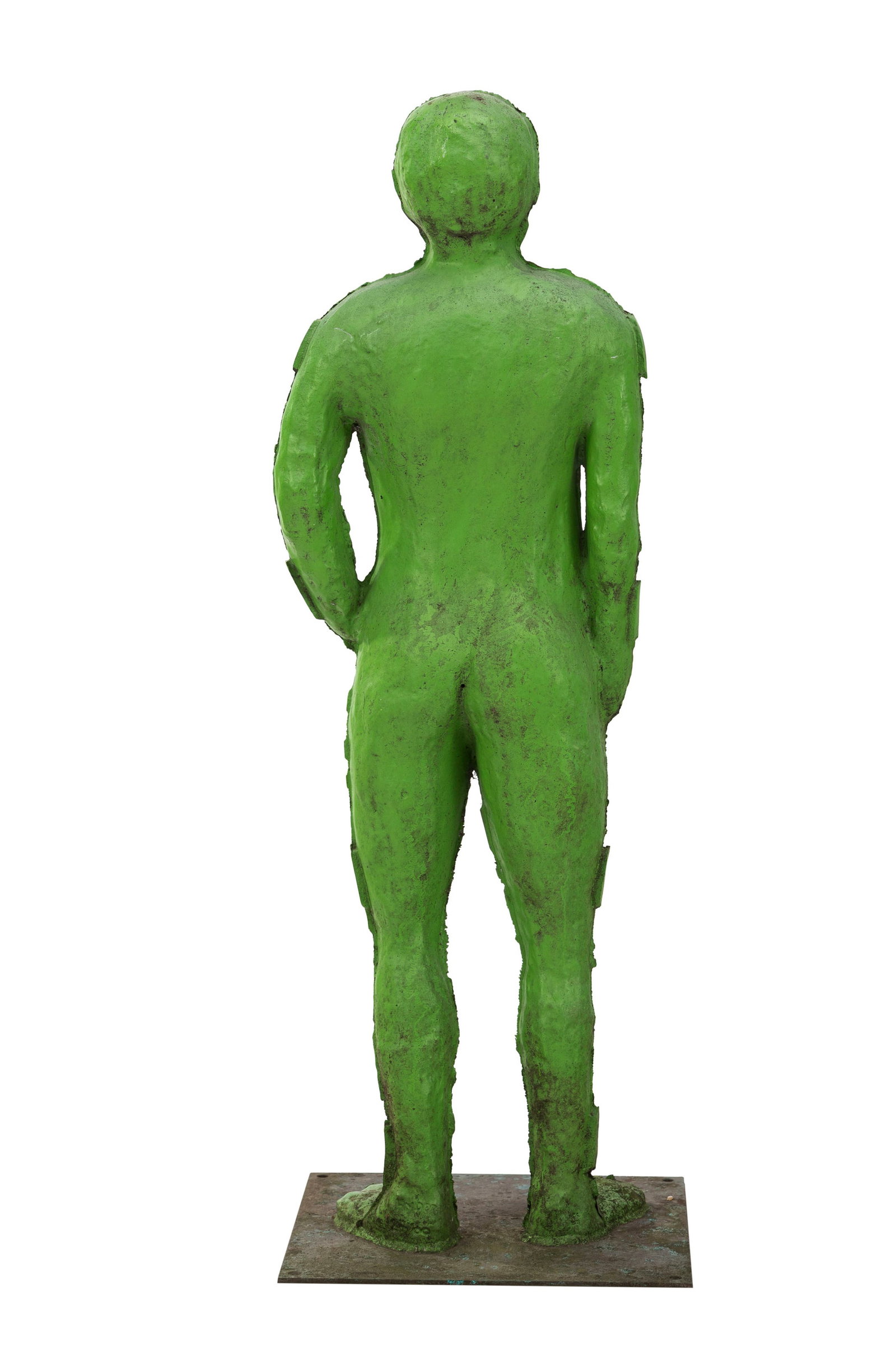 Fabrice Hyber (1961), "Hommes de Bessine", 2012, sculpture en bronze peint en vert, signée, dat - 3