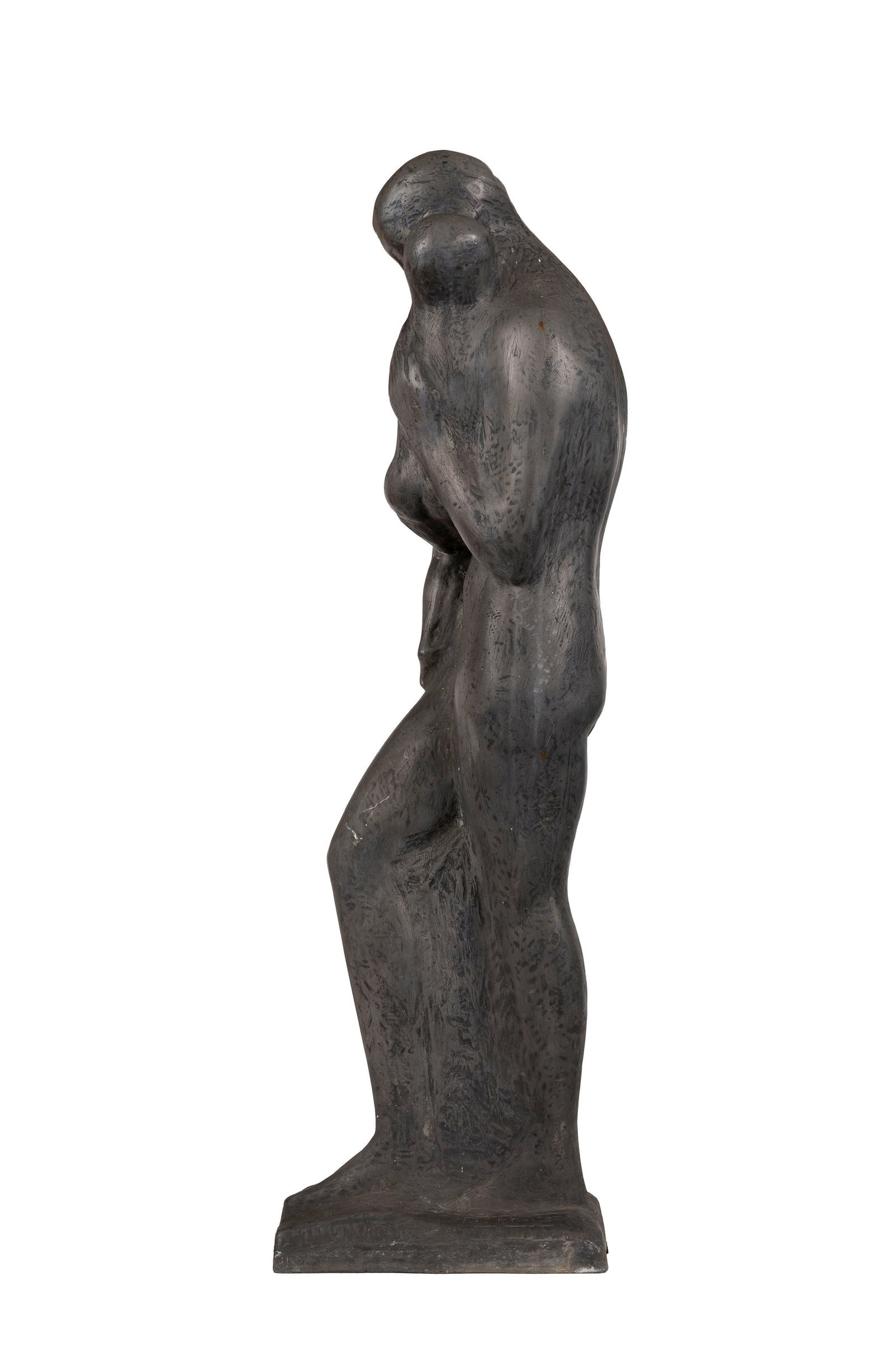 Jan Kodet (1910-1974), Mère à l'enfant, 1966, sculpture en étain patiné, sign (1 of 5)