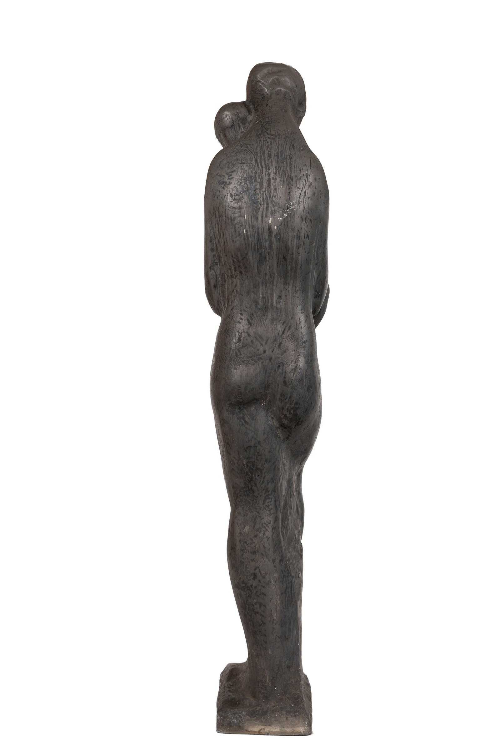 Jan Kodet (1910-1974), Mère à l'enfant, 1966, sculpture en étain patiné, sign - 3