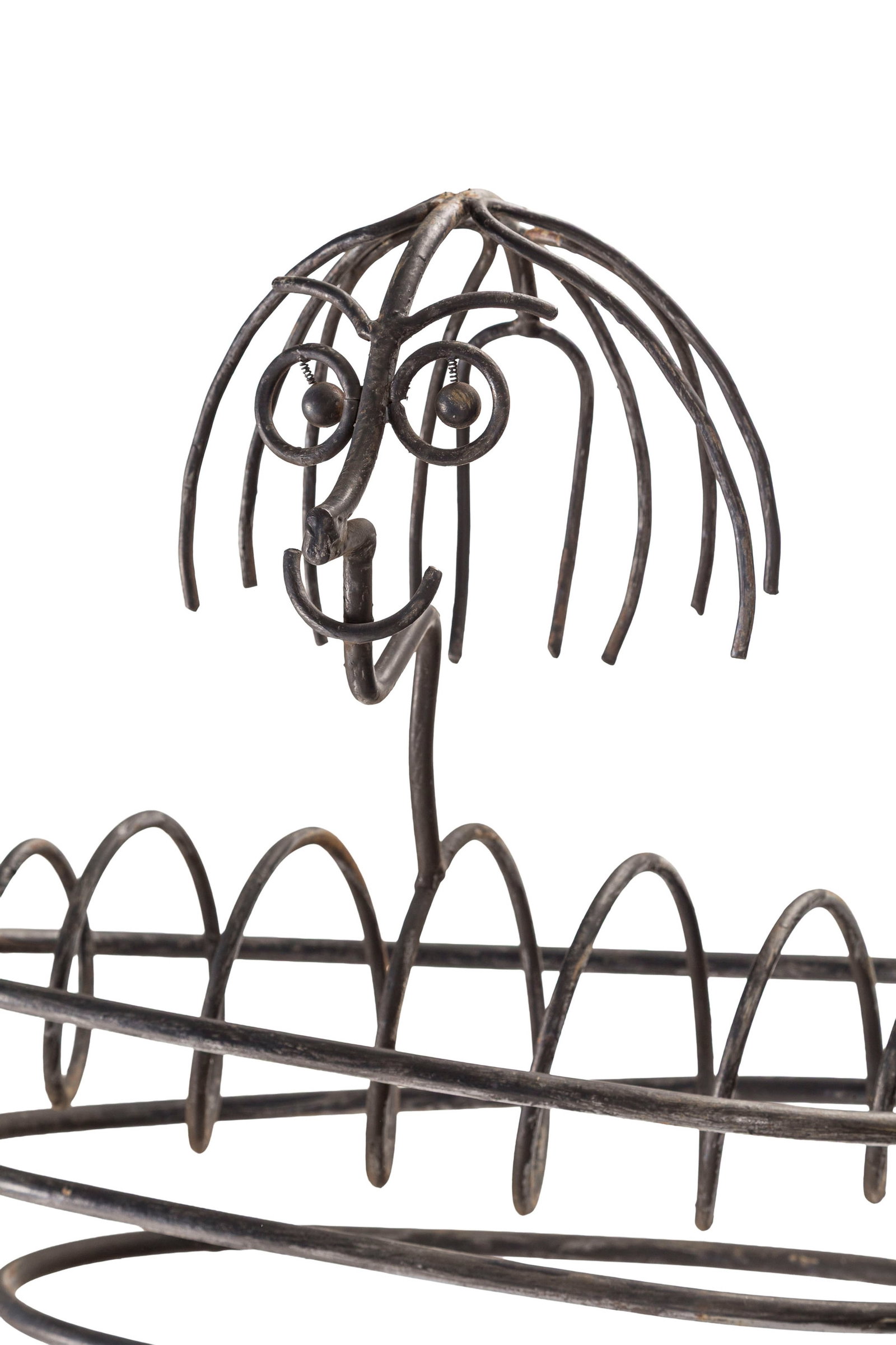 Vincent Magni (1963), "Humanobile", sculpture en fer forgé, signée, h.174 cm - 2