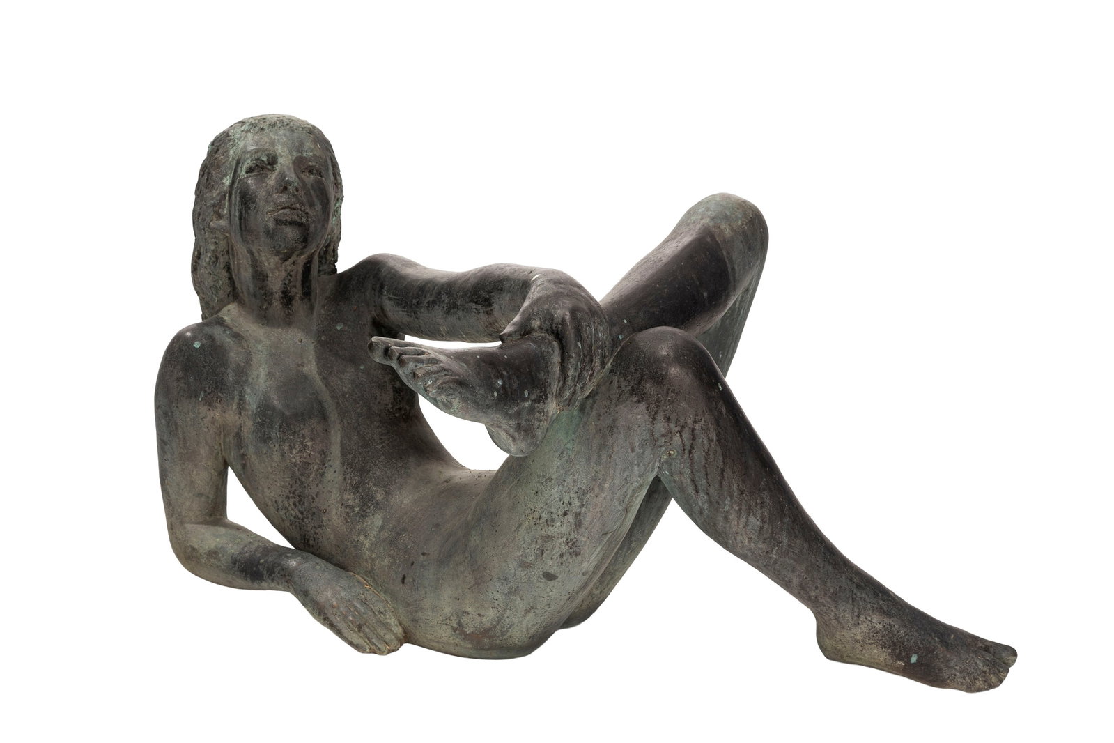 Ursula Malbin (1917-2020), Jeune fille allongée, sculpture en bronze, signée, 61x113,5x69  (1 of 4)