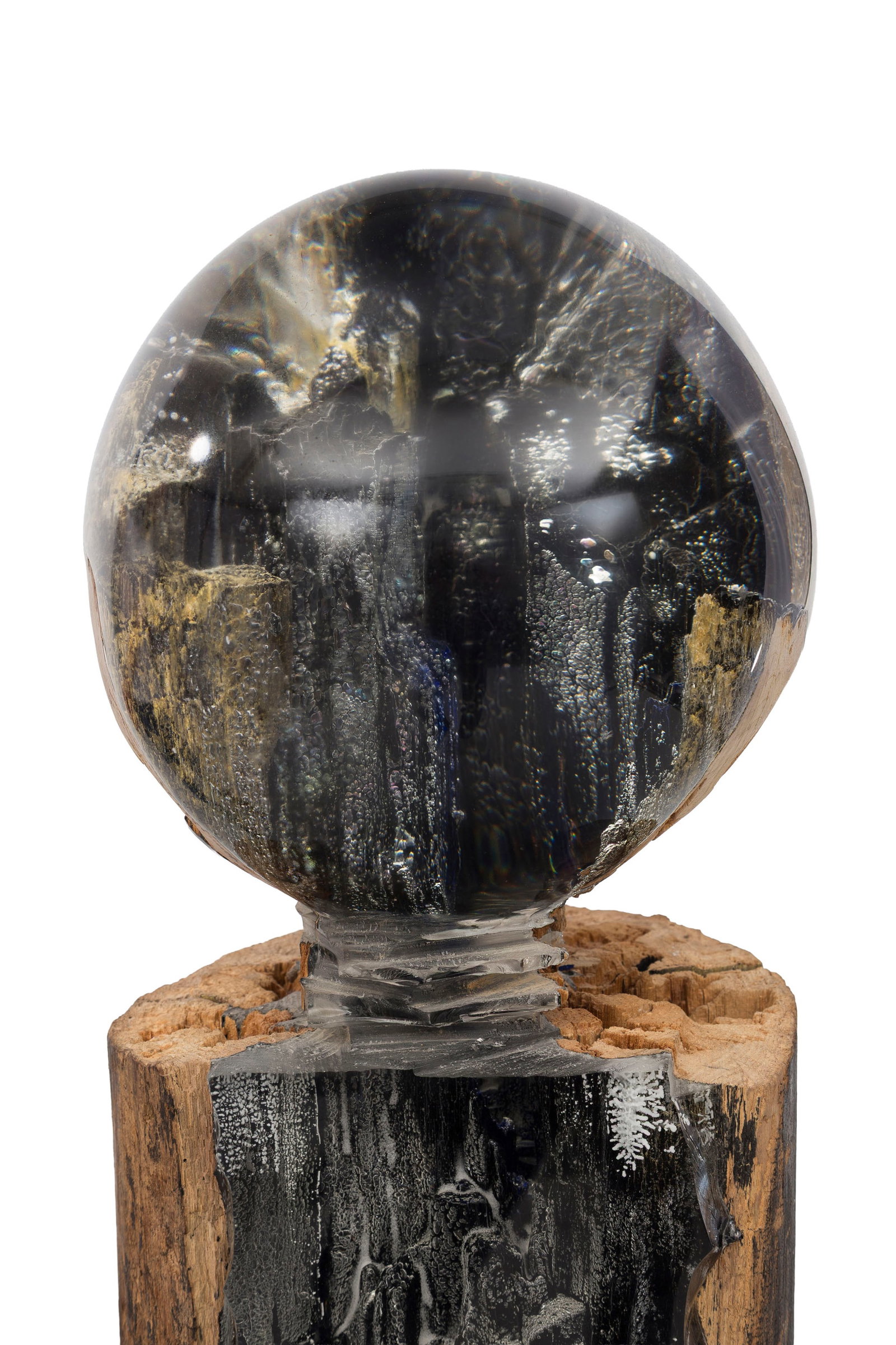 Yann Perrier (1952), Sans titre, sculpture en technique mixte (bois et résine acrylique), sign& - 2