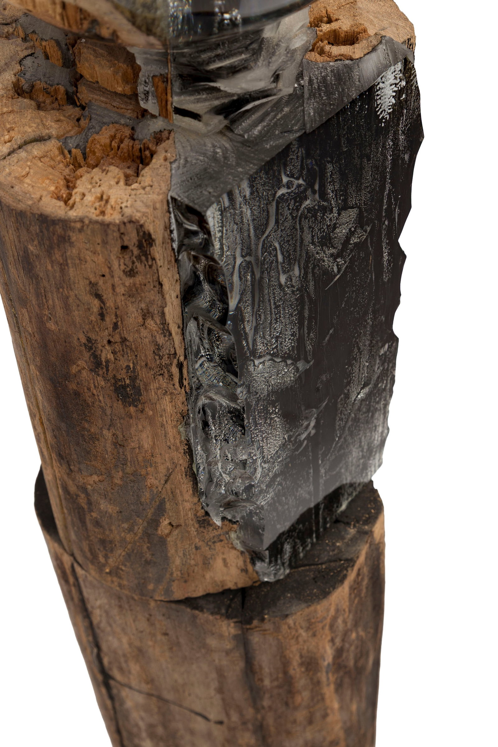 Yann Perrier (1952), Sans titre, sculpture en technique mixte (bois et résine acrylique), sign& - 3