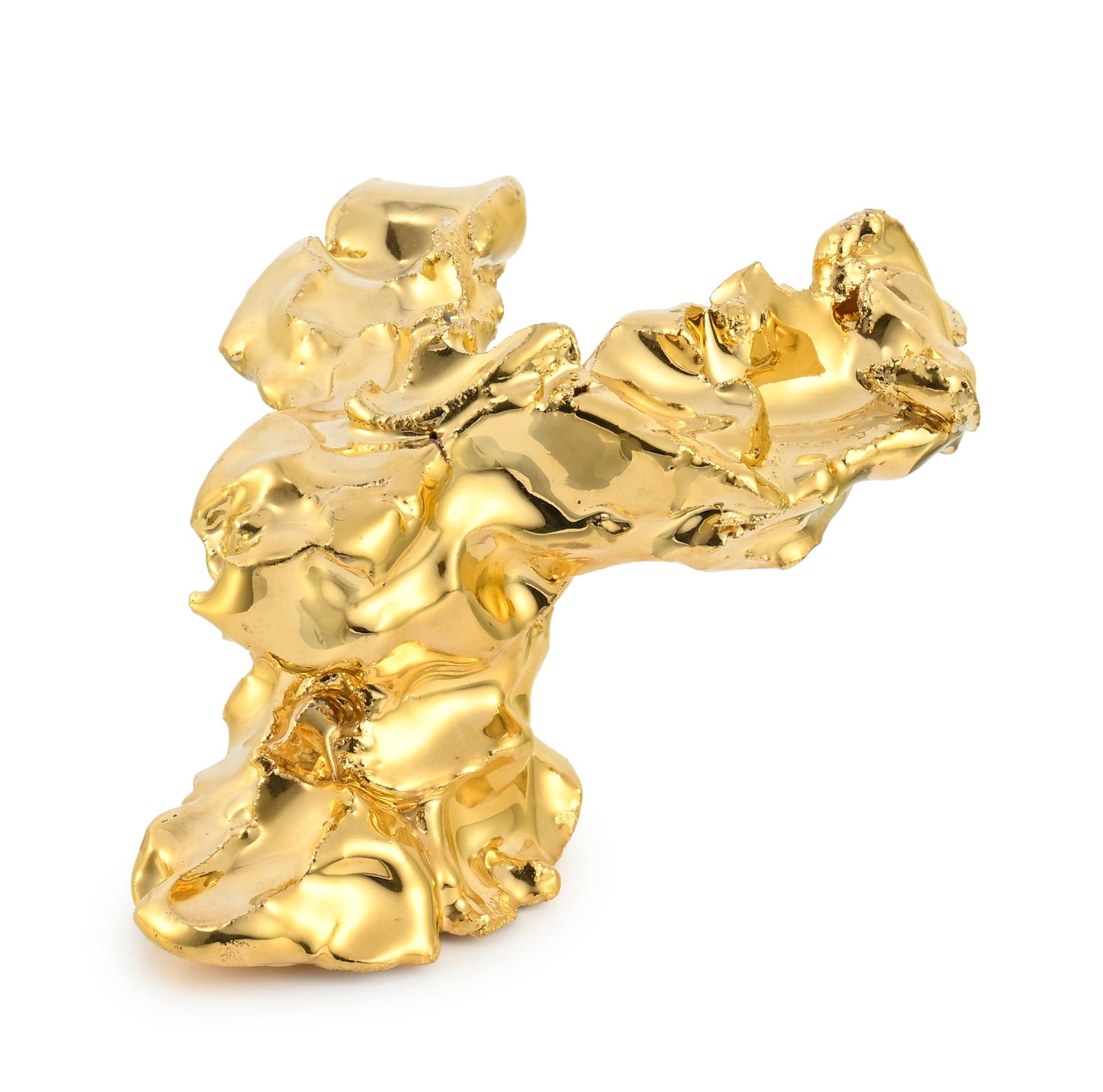 Marcel Wanders (1963), "One minute sculpture", céramique émaillée dorée, 16x11x1 - 2