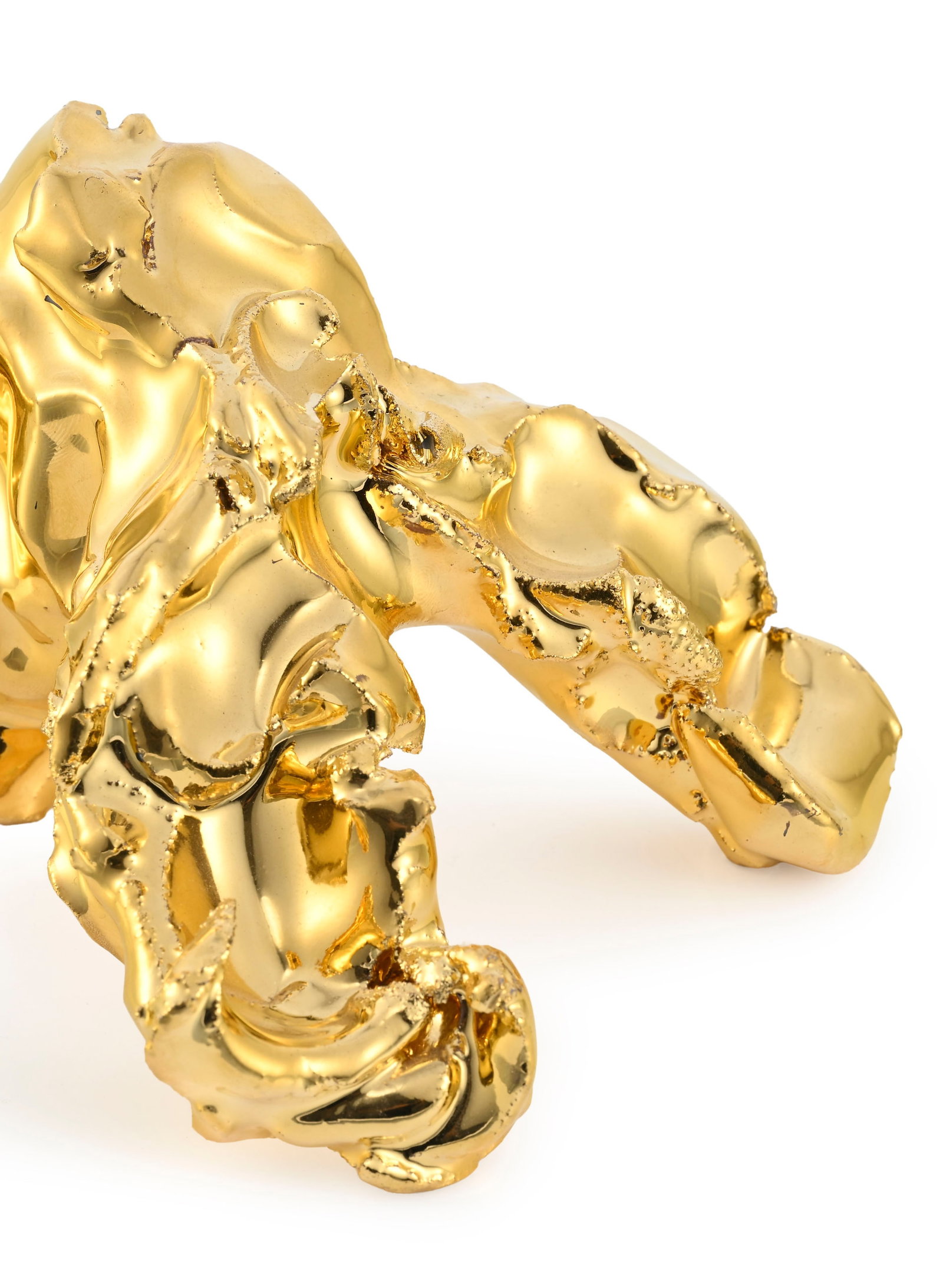 Marcel Wanders (1963), "One minute sculpture", céramique émaillée dorée, 16x11x1 - 6