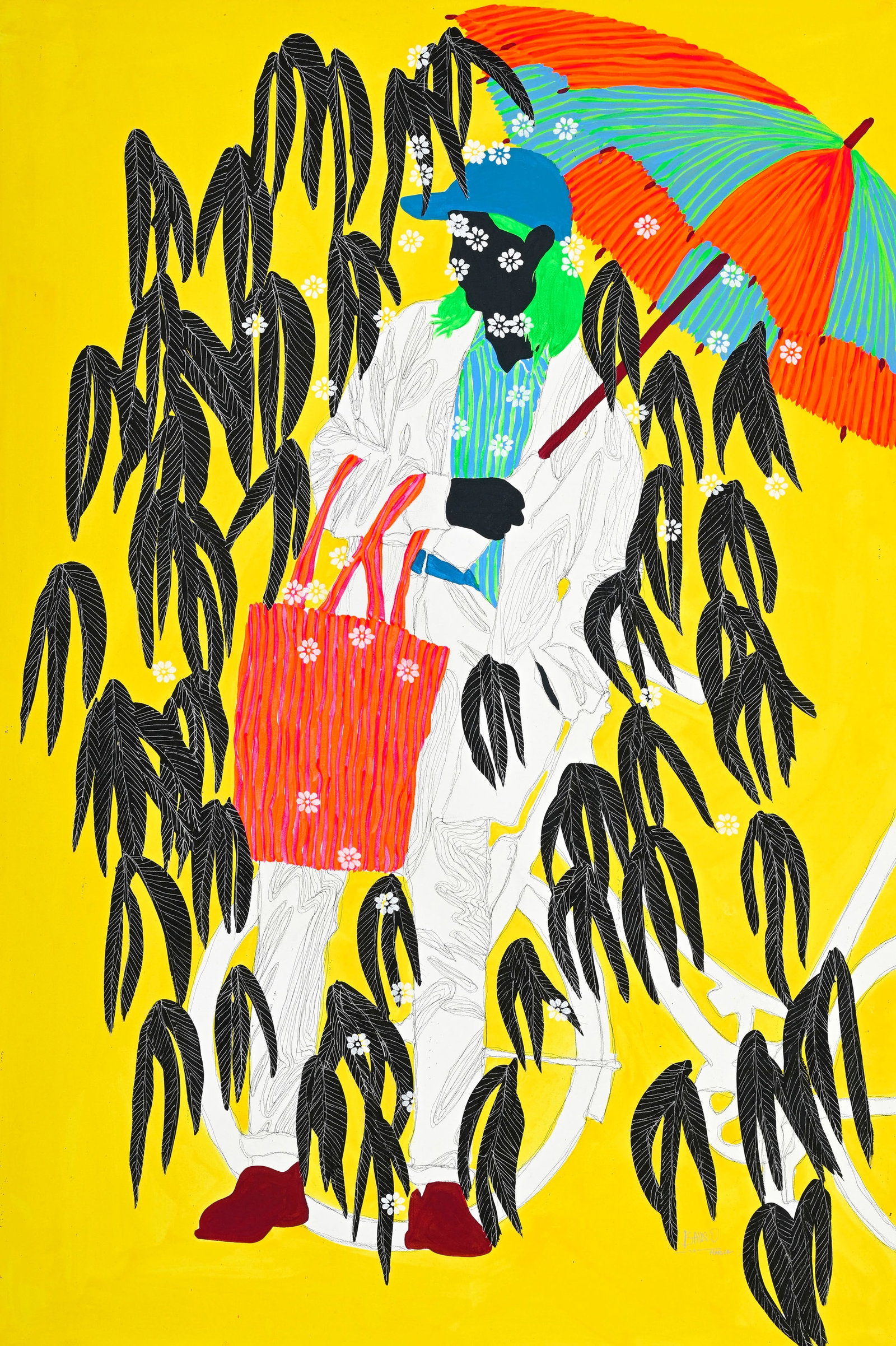 Moustapha Baidi Oumarou (1997), "Après la pluie", 2022, acrylique, encre et crayon de graphite  (1 of 4)
