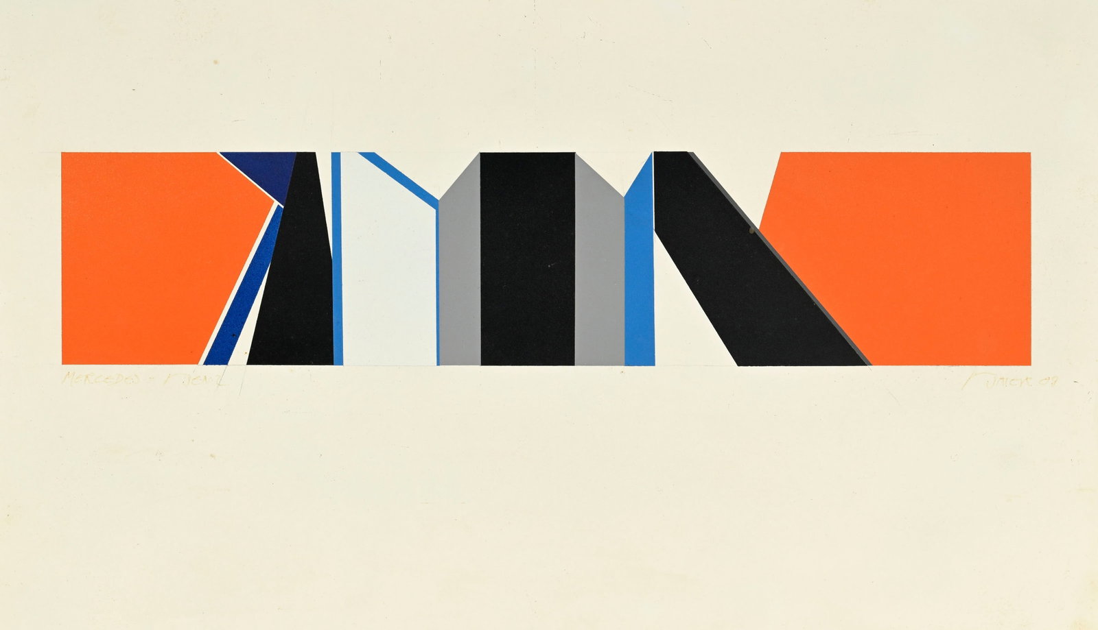 Jean Baier (1932-1999), "Projet pour Mercedes Benz", 1989, laque sur métal, signée, dat (1 of 6)