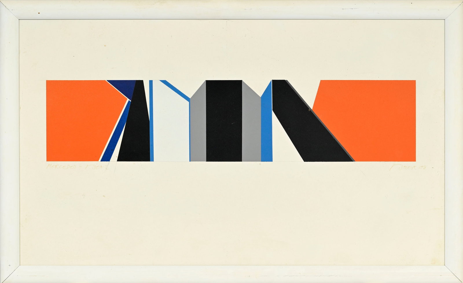 Jean Baier (1932-1999), "Projet pour Mercedes Benz", 1989, laque sur métal, signée, dat - 2