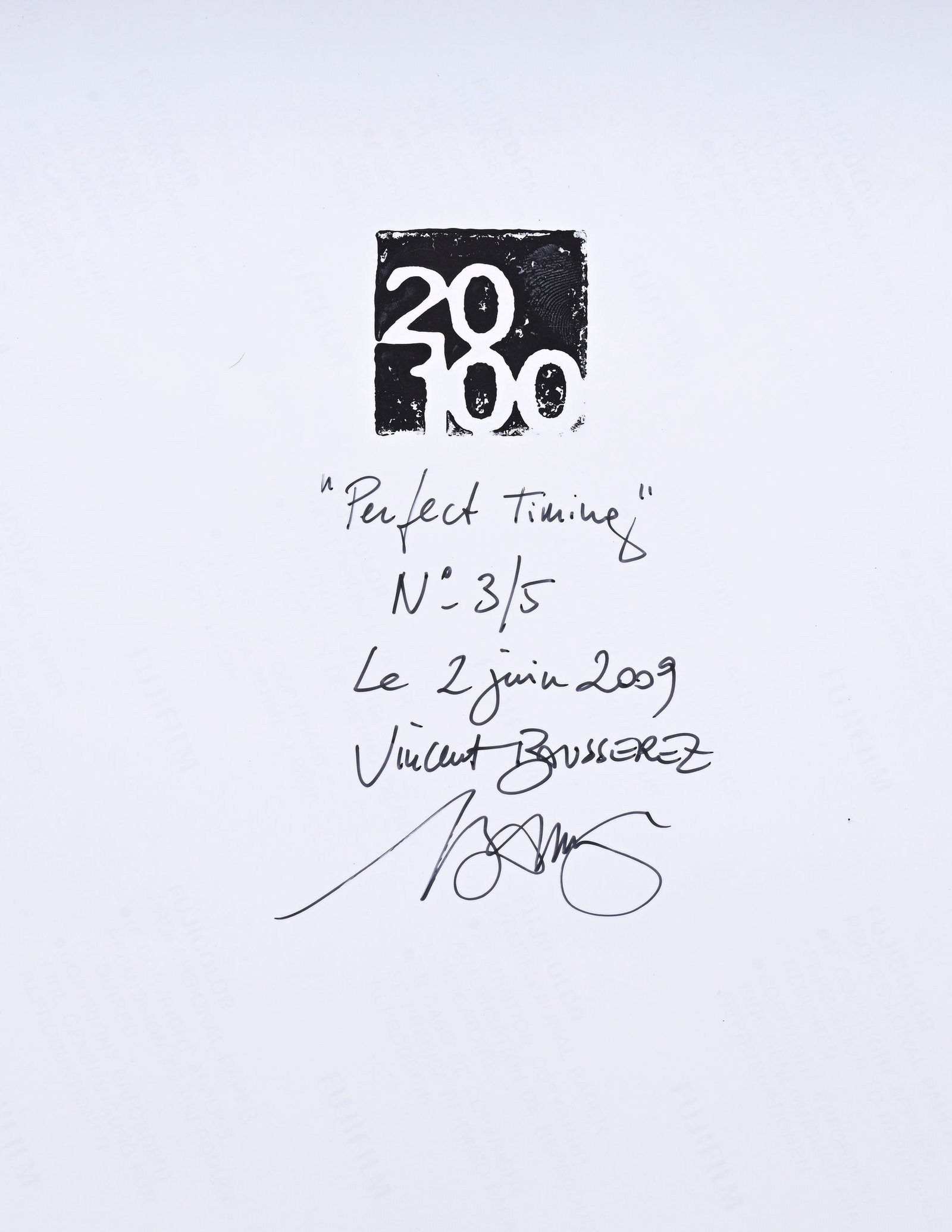 Vincent Bousserez (1973), "Perfect Timing", 2.06.2009, tirage Lambda, signé, contresigné,  - 3
