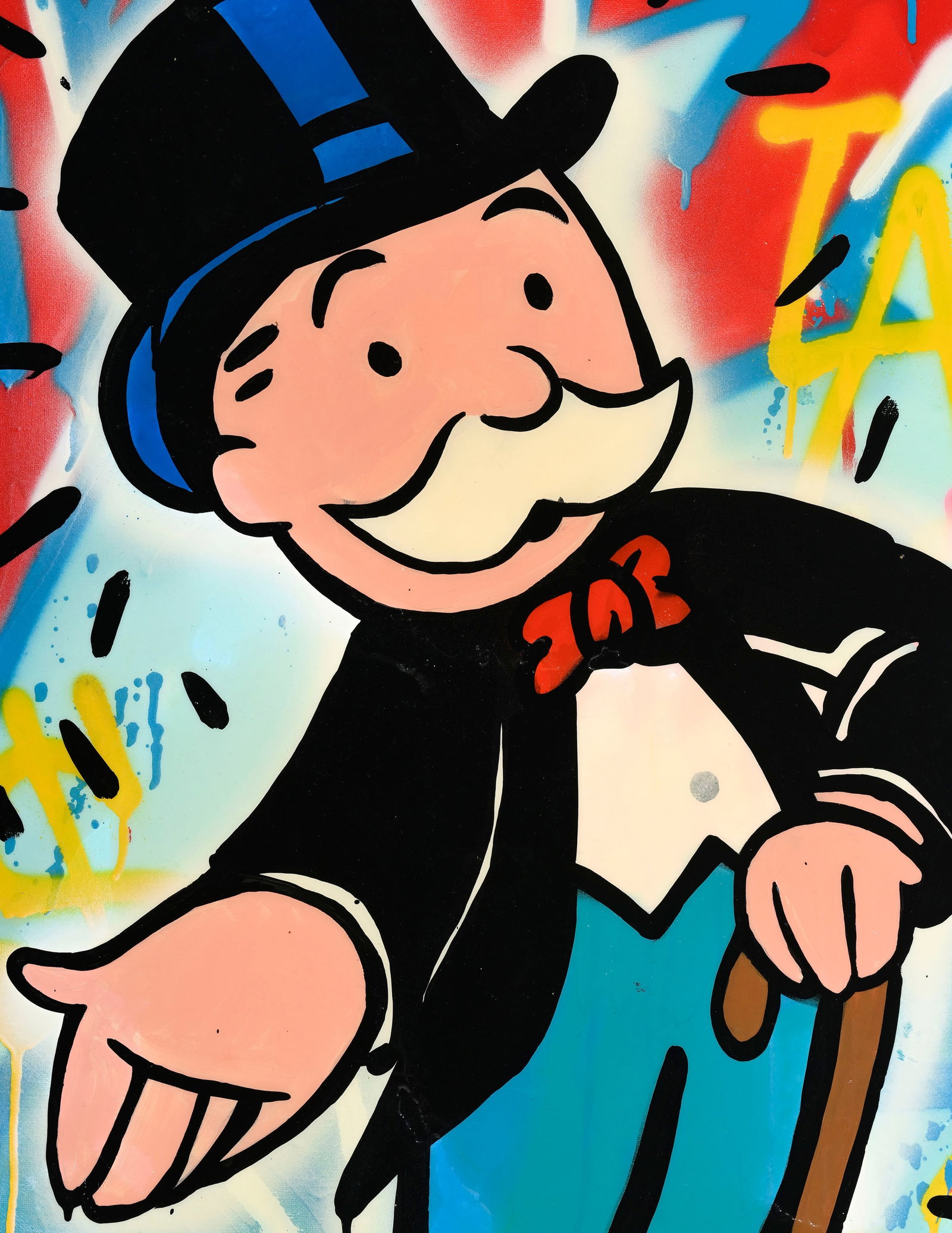 Alec Monopoly (1986), "Monopoly Man", aerospay sur toile, signé, 90x60 cm Provenance: Acquis d - 2