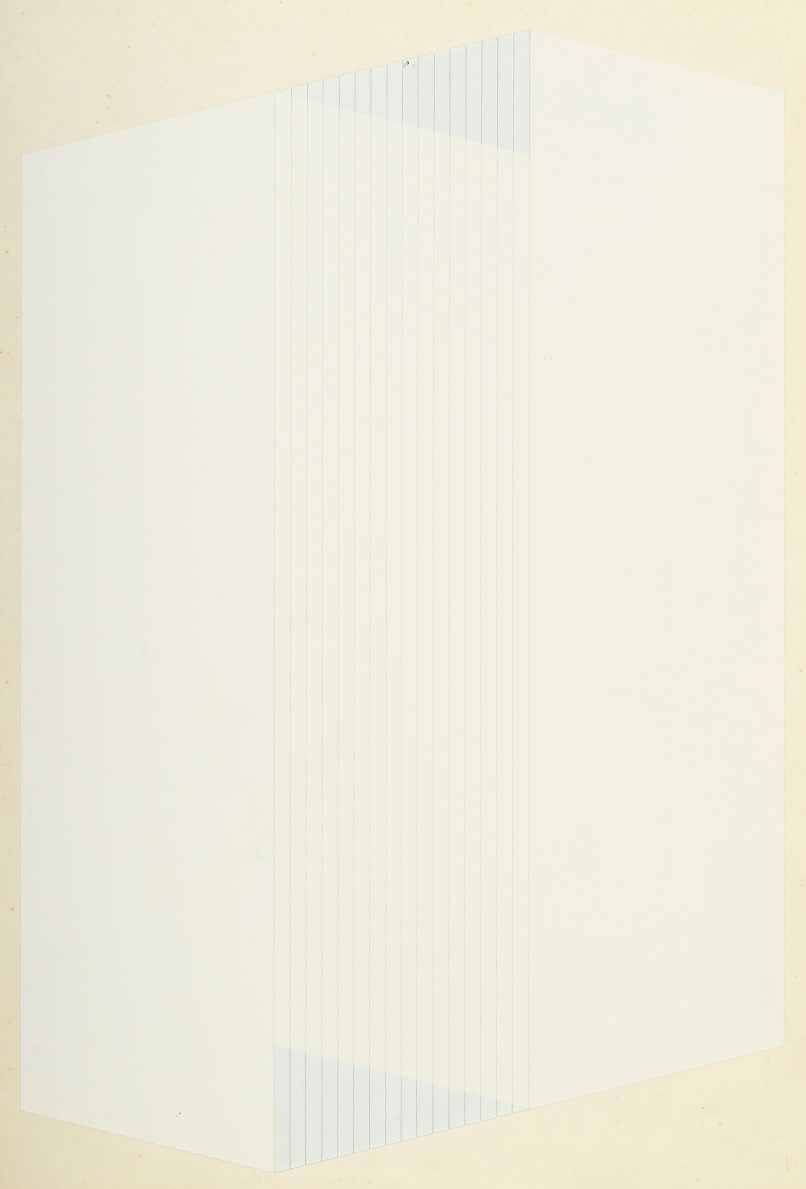 Kunihiko Moriguchi (1941), "Blanc 13", 1986, technique yusen sur papier, signée, datée et : Kunihiko Moriguchi (1941), "Blanc 13", 1986, technique yusen sur papier, signée, datée et titrée au verso, 91x62,7 cm Au verso: Étiquette de la Galerie Alice Pauli, Lausanne, r