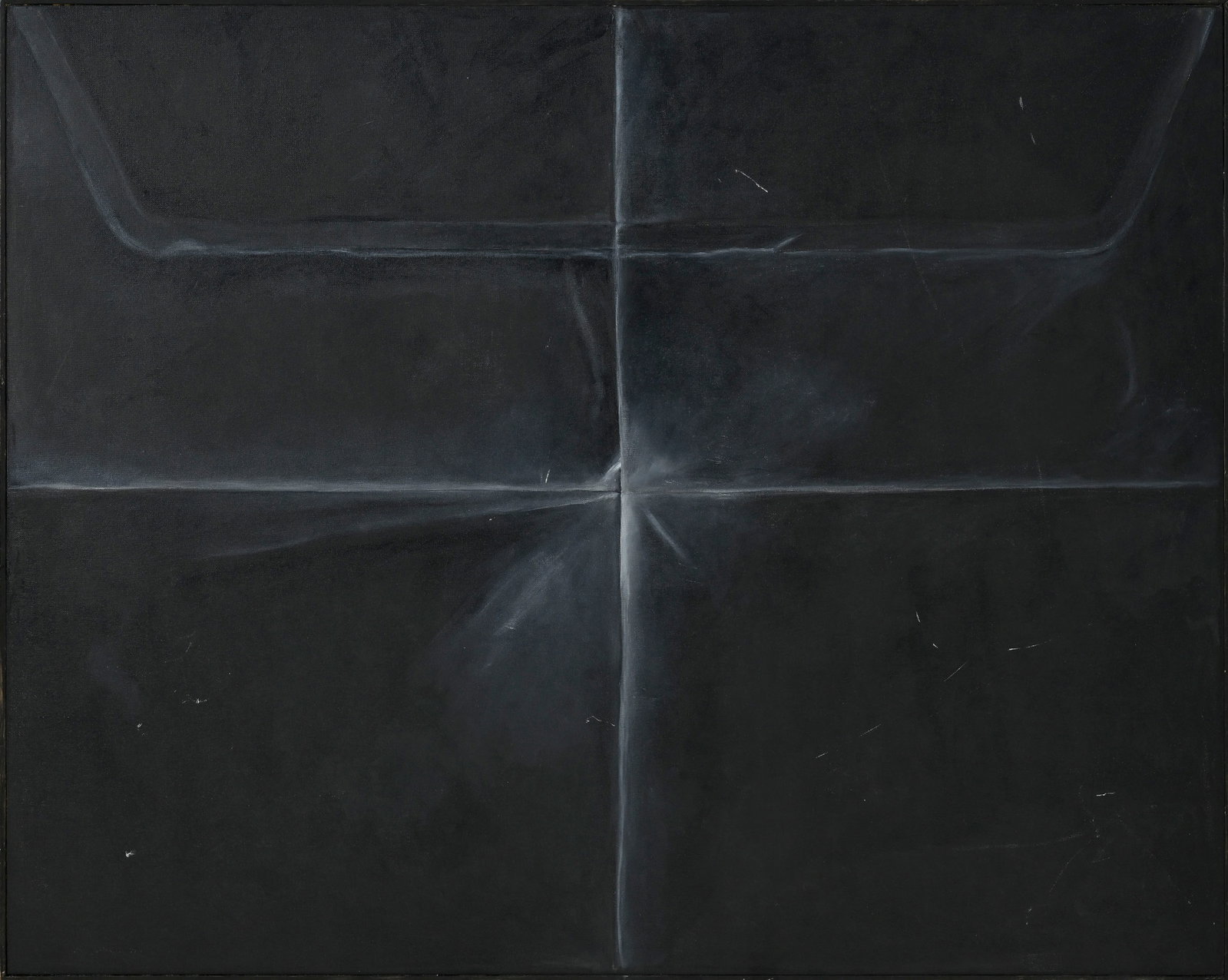 Renée Niklan (1936), Enveloppe noire, 2004, huile sur carton entoilé, signée et dat&# (1 of 3)