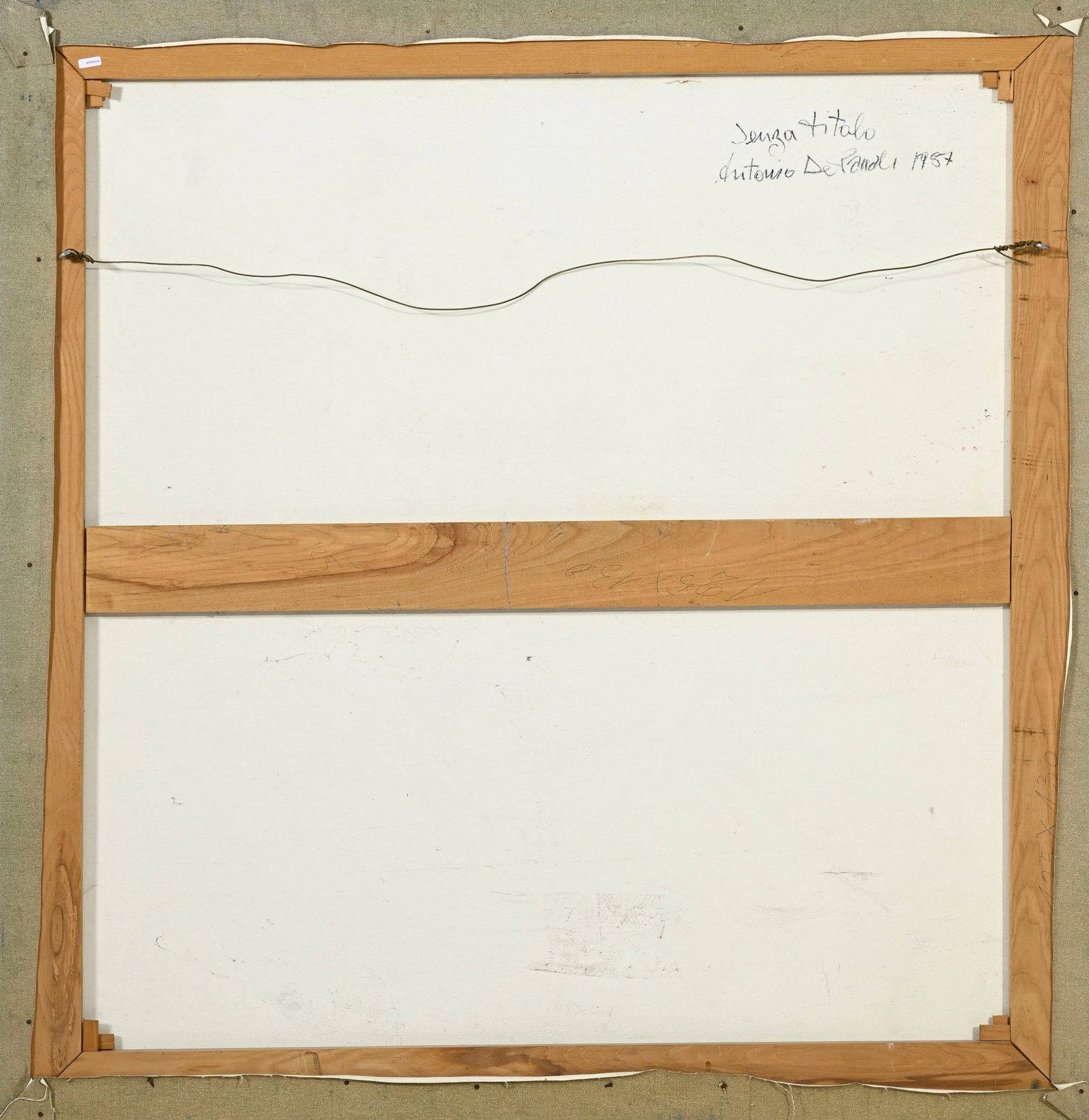 Antonio de Pascale (1953), "Senza titolo", 1987, technique mixte sur papier marouflé sur toile, - 3