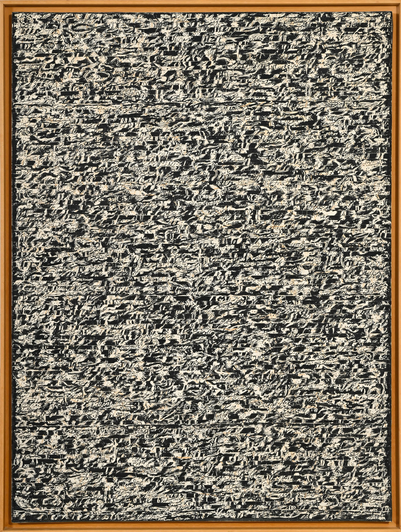Jean Schoumann (1934-2024), "Crazy Puzzle", 1994, encre de Chine sur papier Japon marouflé sur  - 2